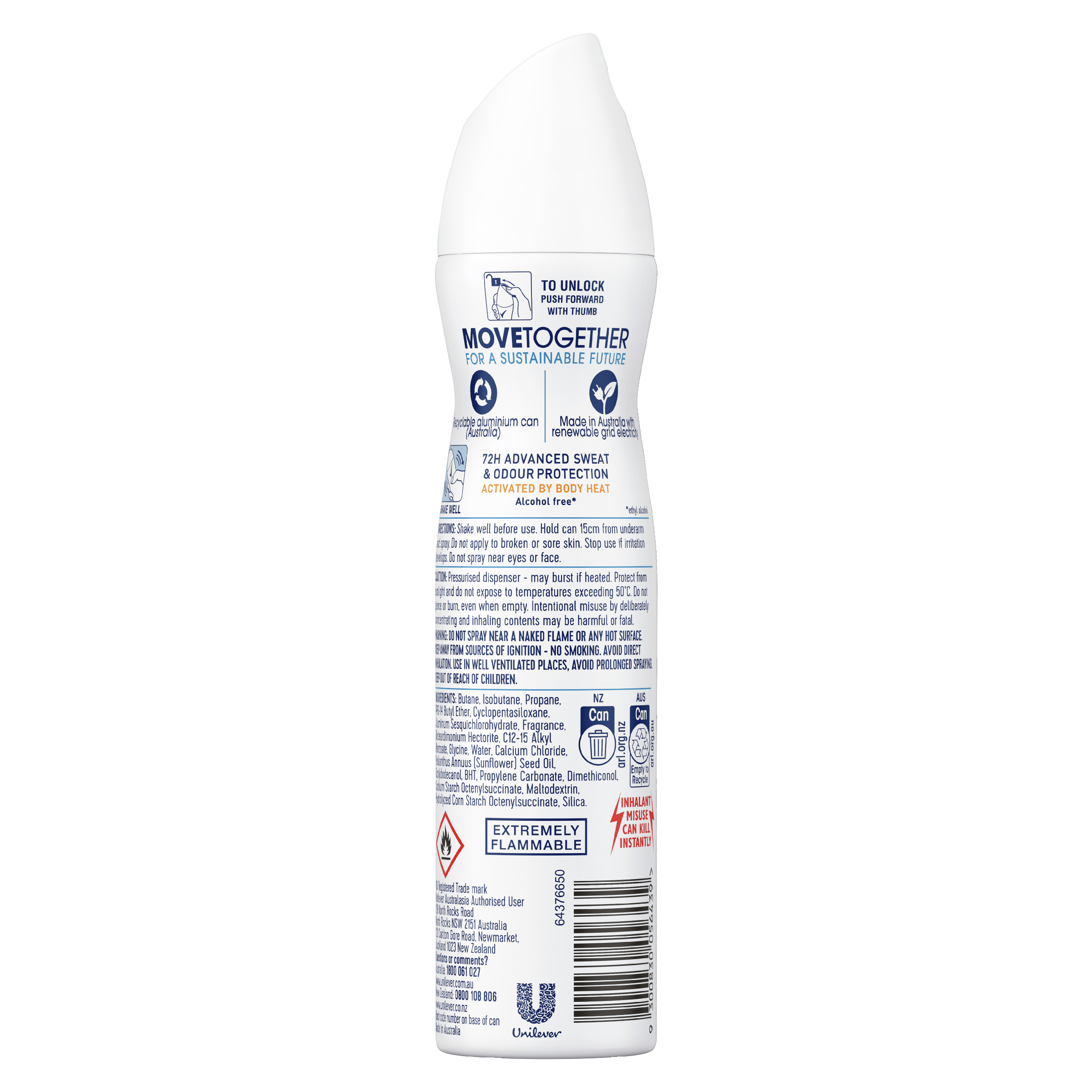 REXONA WOMEN ADVANCE PROTECT ANTIPERSPIRANT INVISIBLE DRY FRESH 72HR 220ML - Image 2