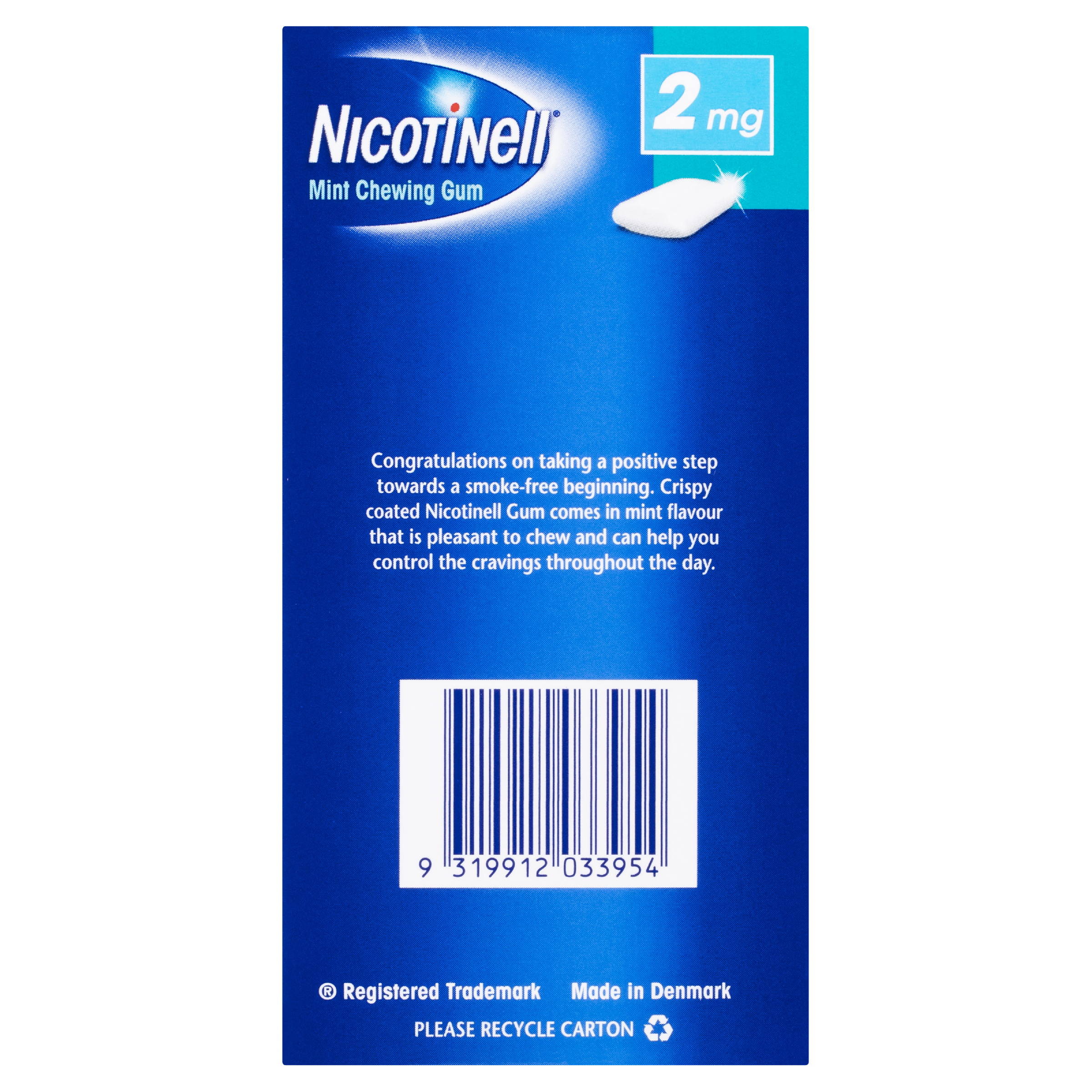 NICOTINELL MINT 2MG GUM 96 PACK - Image 3