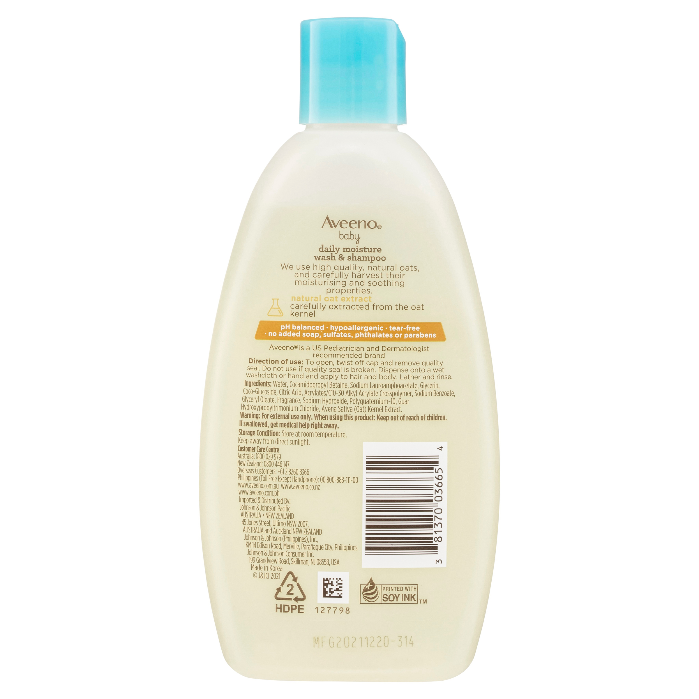 AVEENO BABY SCENTED WASH & SHAMPOO 236ML - Image 2