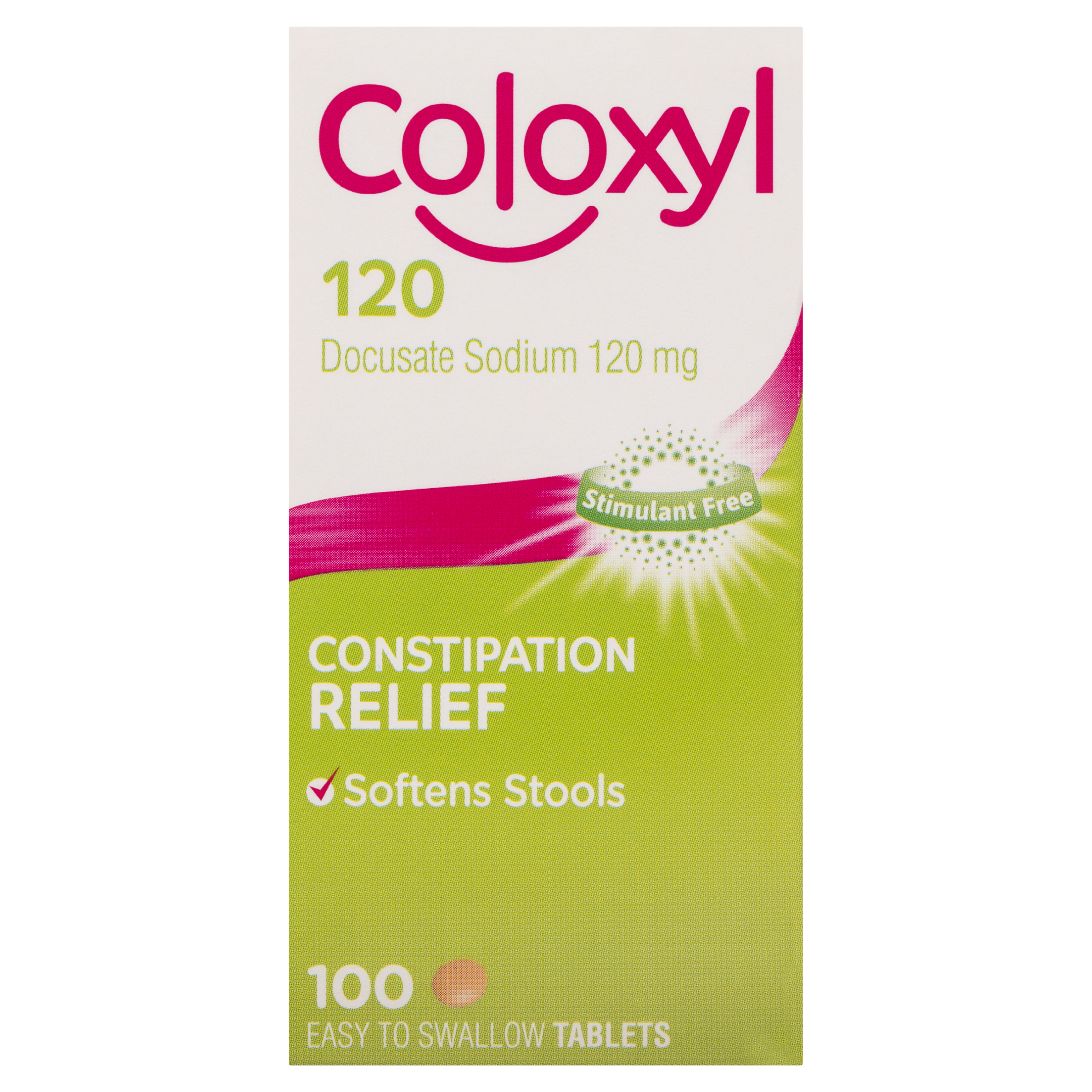 COLOXYL CONSTIPATION RELIEF 120MG 100 TABLETS - Image 3