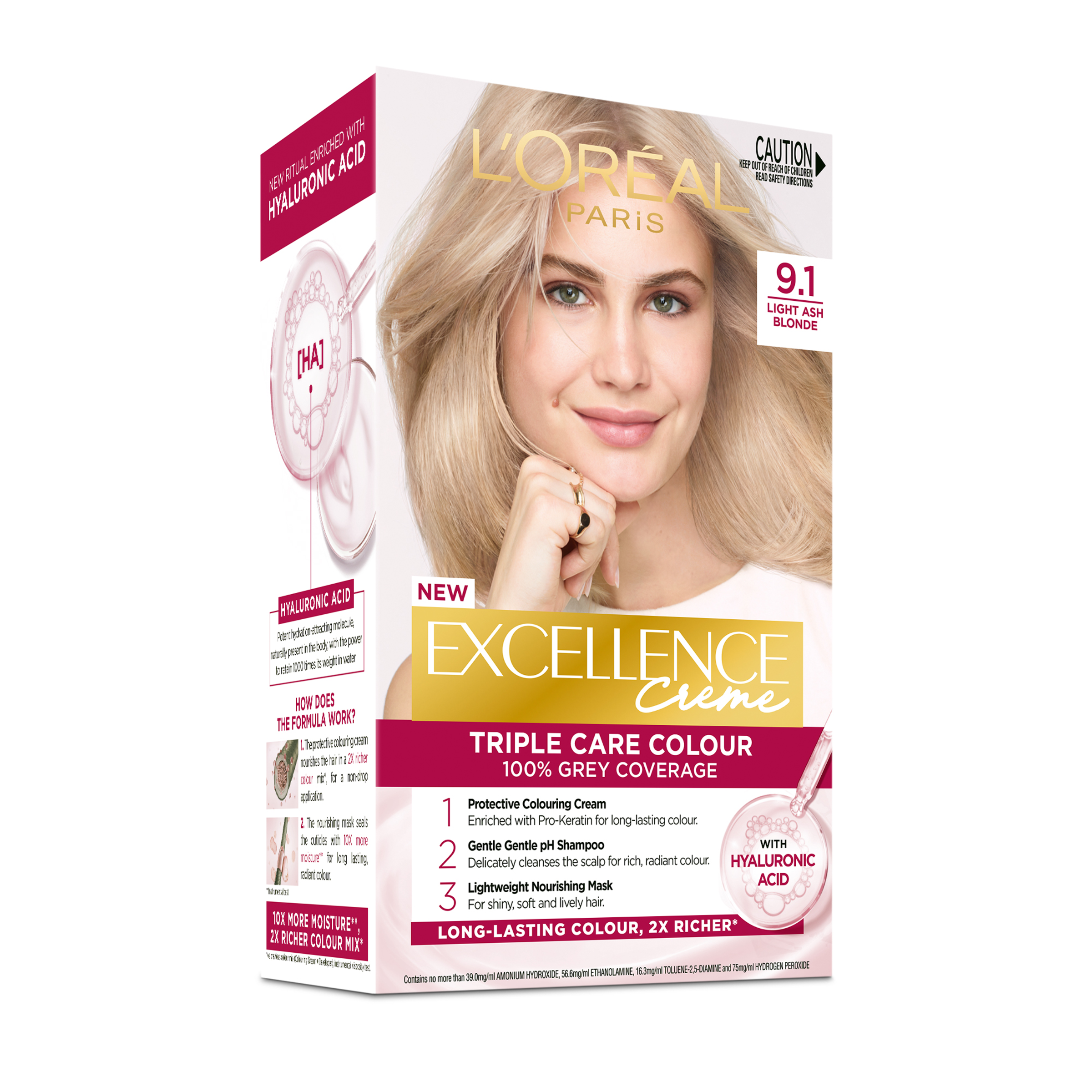 LOREAL EXCELLENCE 9.1 LIGHT ASH BLONDE