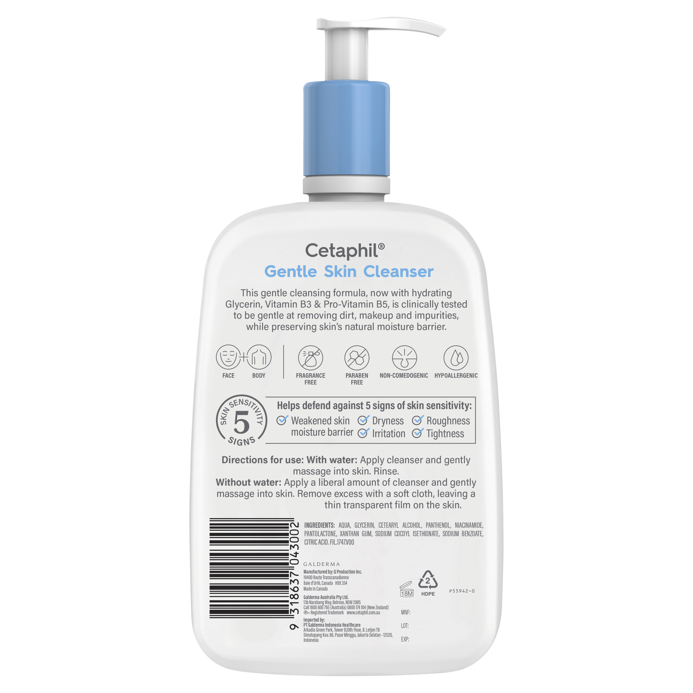CETAPHIL GENTLE SKIN CLEANSER 1 LITRE - Image 2