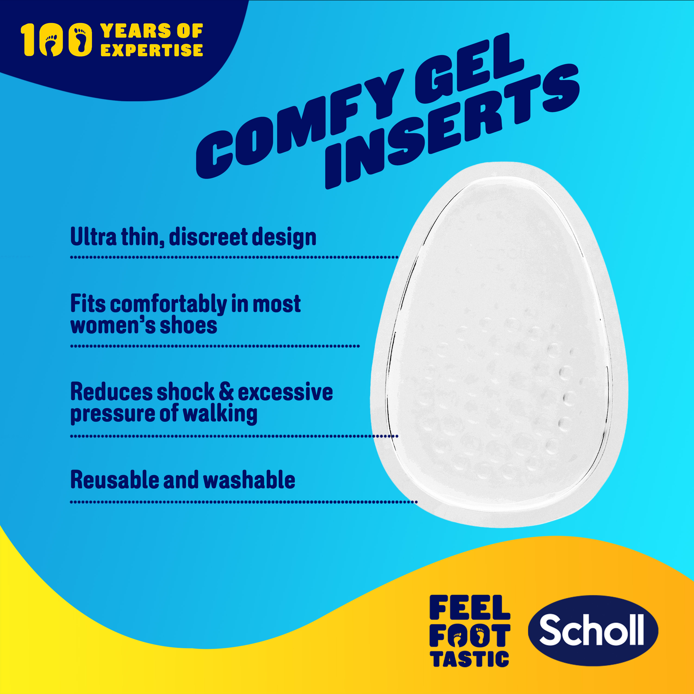 SCHOLL PARTY FEET GEL HEEL CUSHIONS 1 PAIR - Image 4
