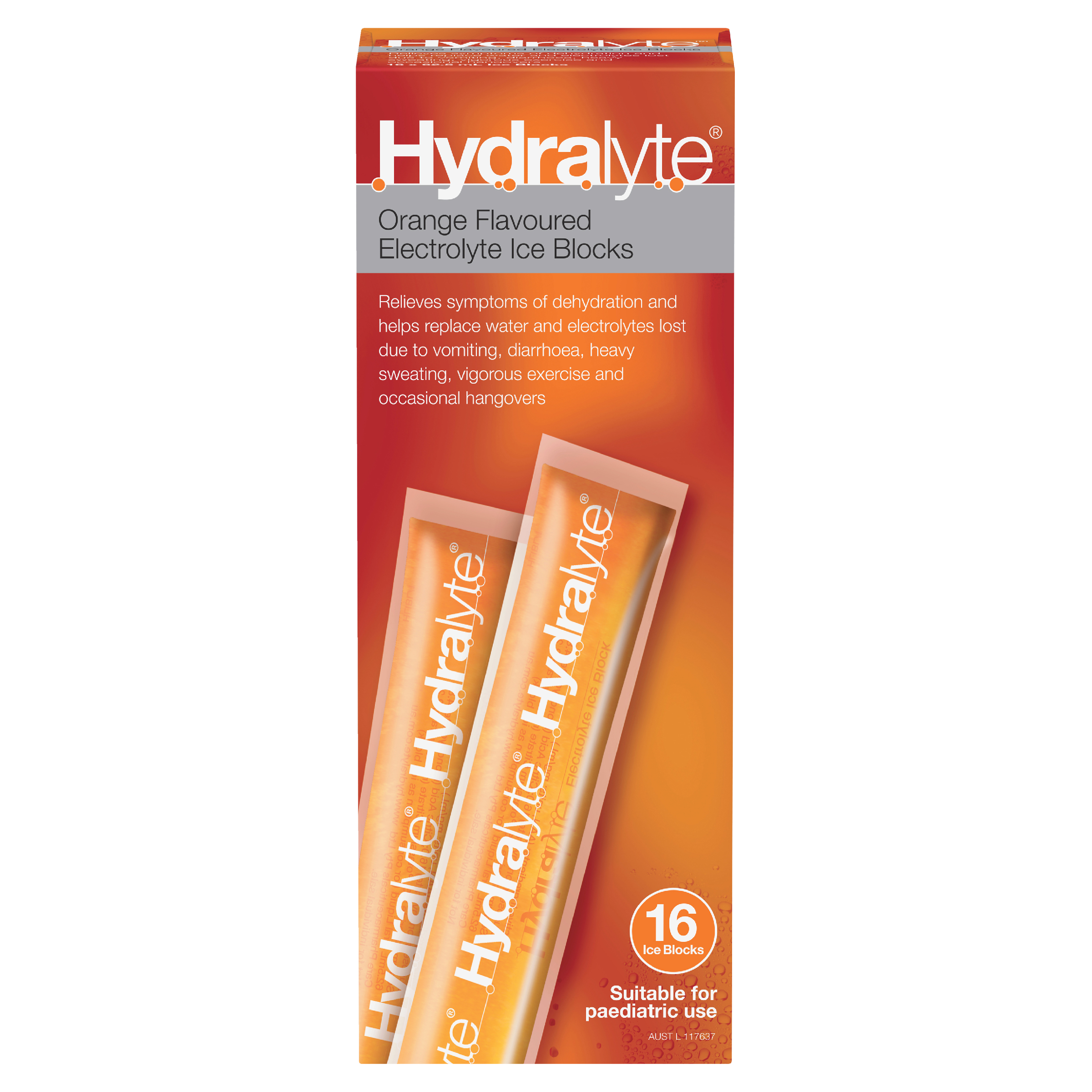 HYDRALYTE ICE BLOCKS ORANGE 16 PACK - Image 2