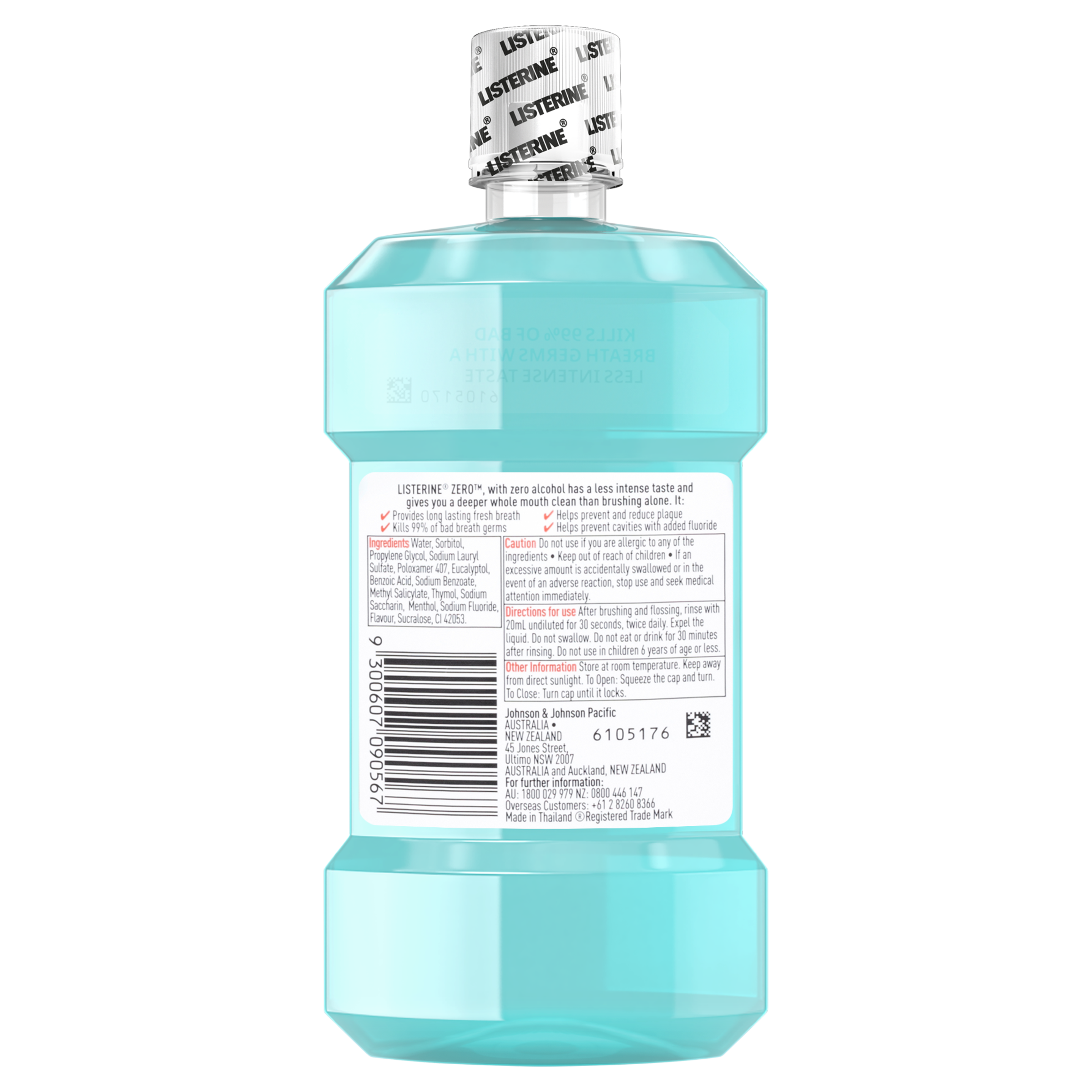 LISTERINE MOUTH WASH ZERO ALCOHOL FREE 250ML - Image 2