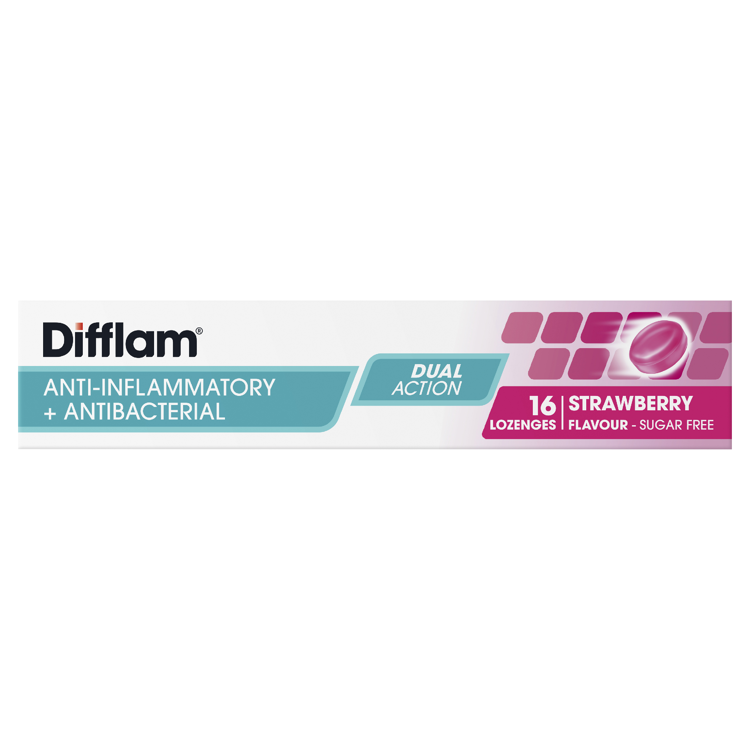DIFFLAM STRAWBERRY SUGAR FREE 16 LOZENGES - Image 5