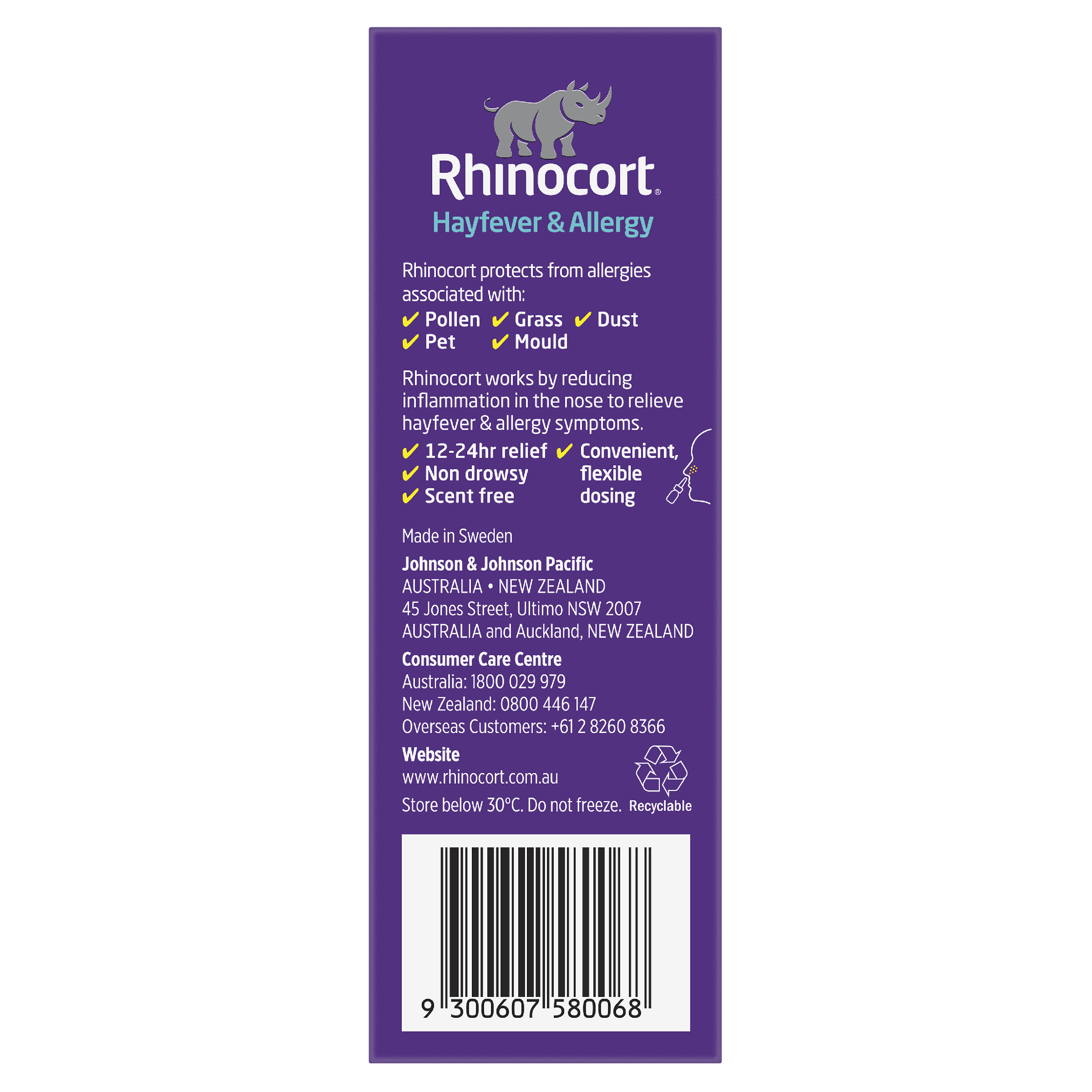 RHINOCORT HAYFEVER PUMP SPRAY 32MCG 120 DOSE - Image 6