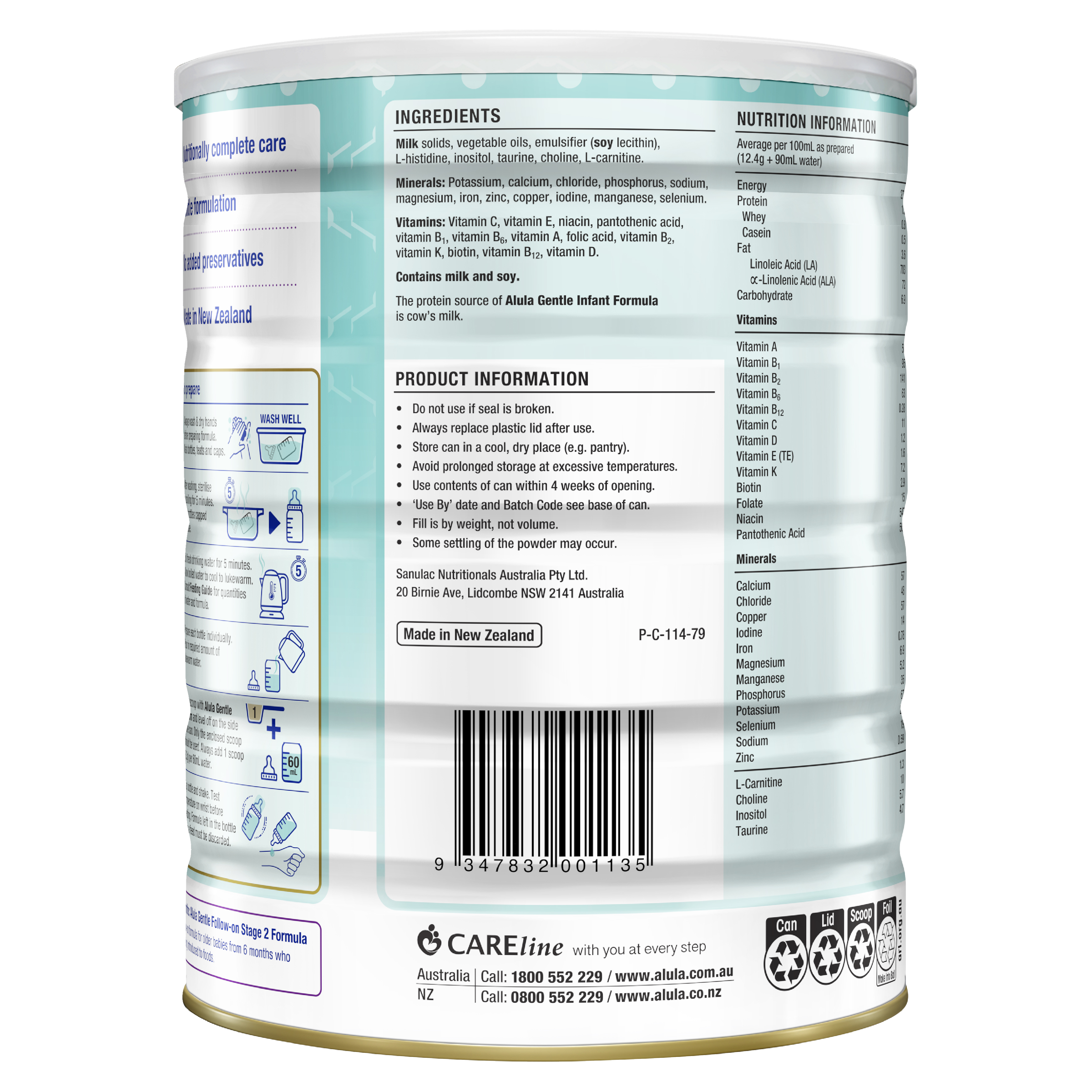 S26 ALULA ORIGINAL NEWBORN INFANT FORMULA STAGE 1 900G - Image 4
