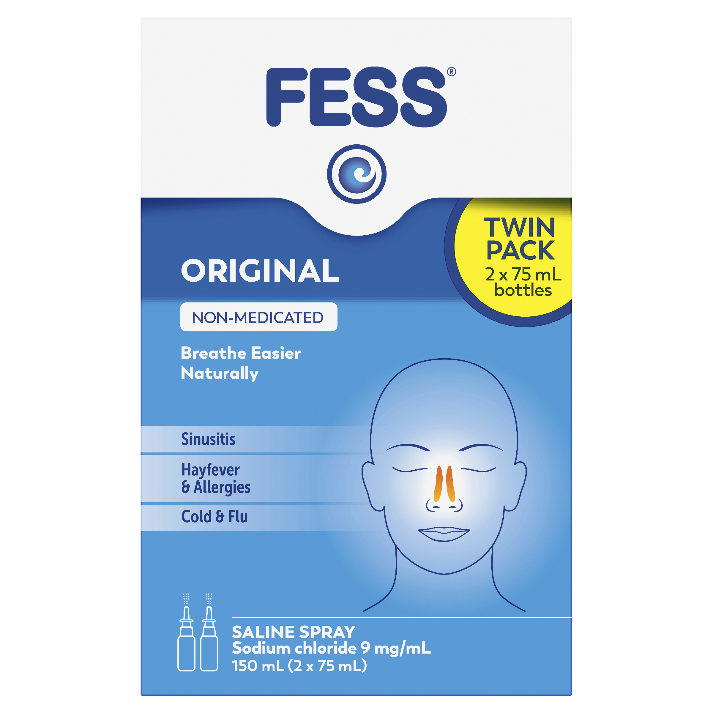 FESS NASAL SPRAY 2 X 75ML - Image 2