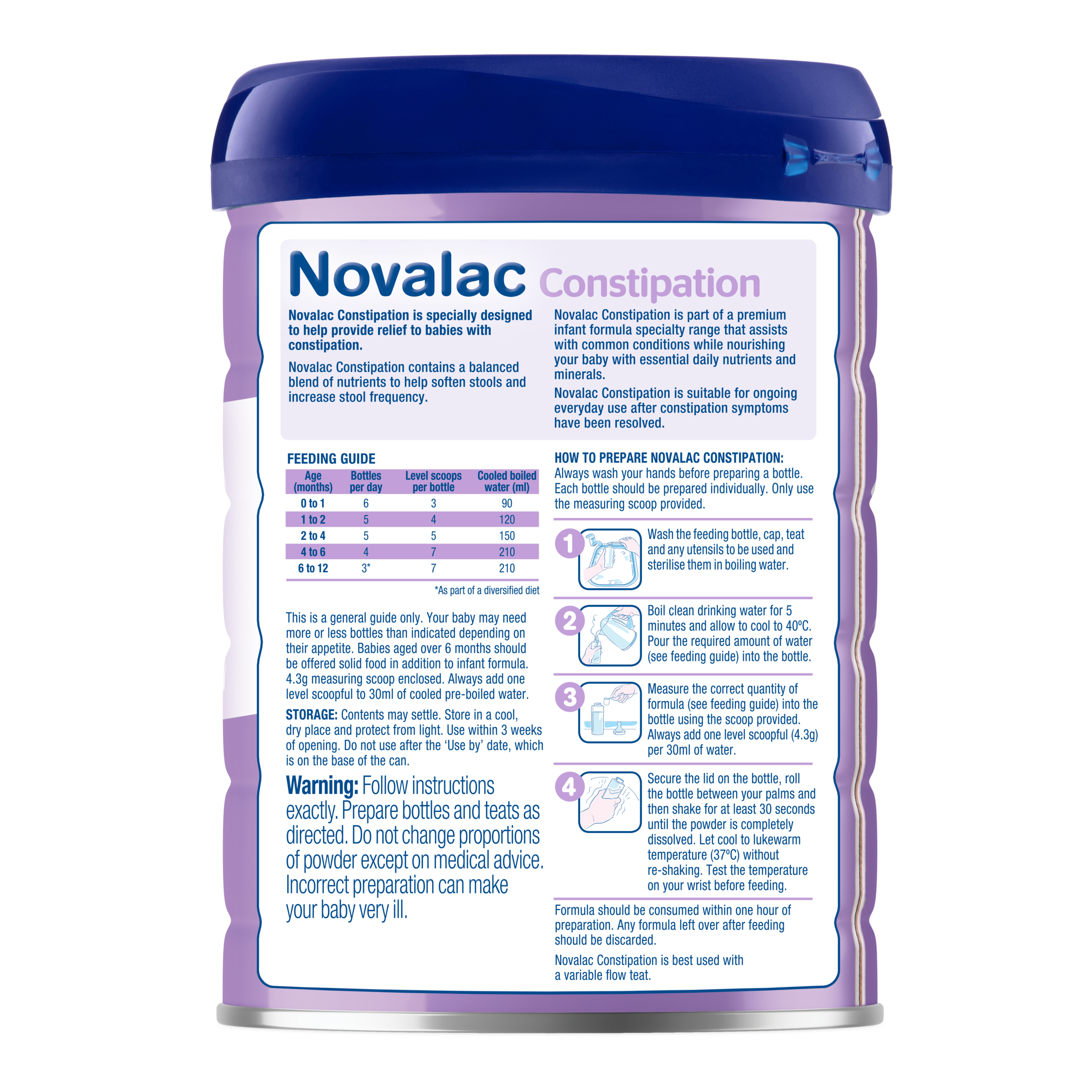 NOVALAC CONSTIPATION INFANT FORMULA 800G - Image 3