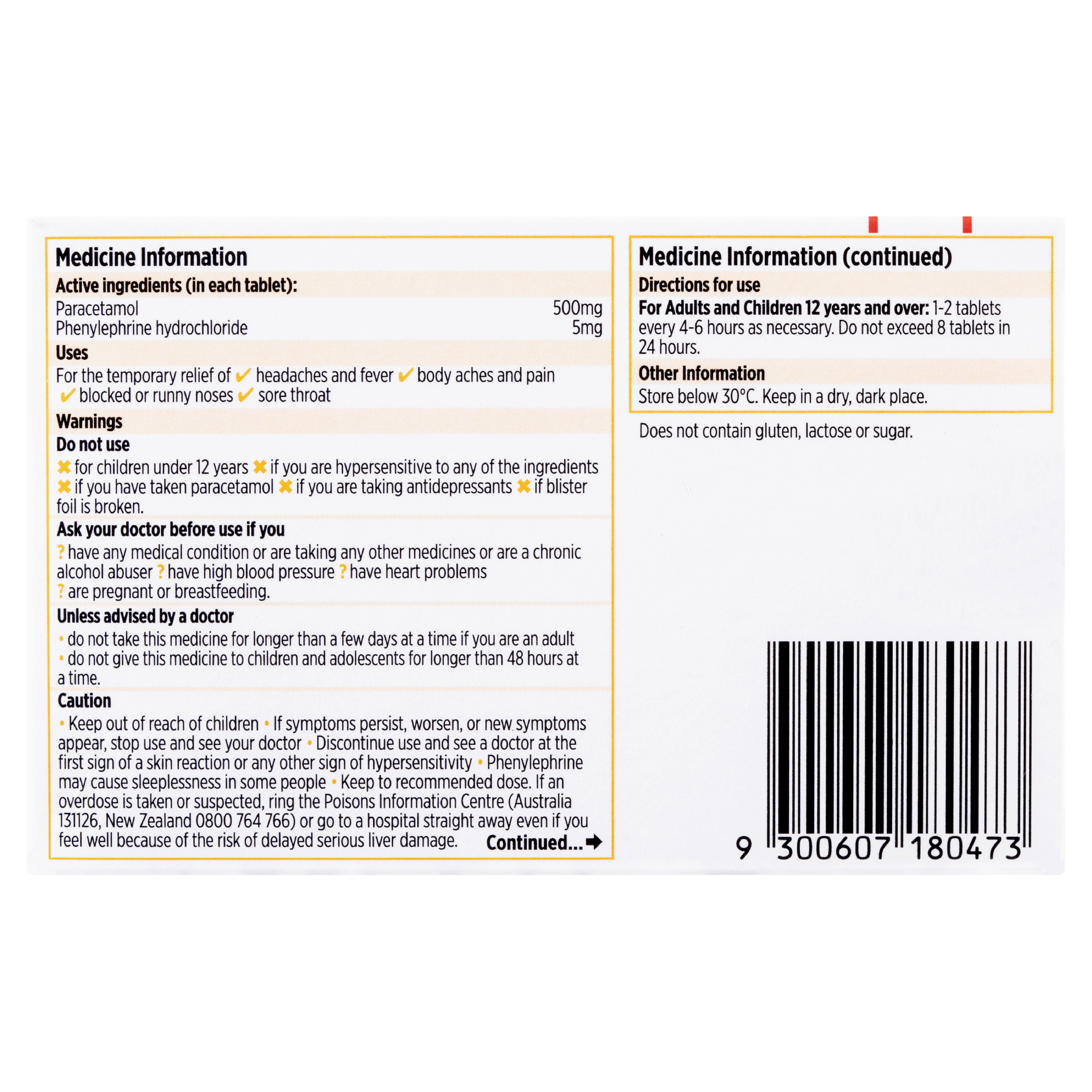CODRAL COLD & FLU PE 48 TABLETS - Image 4