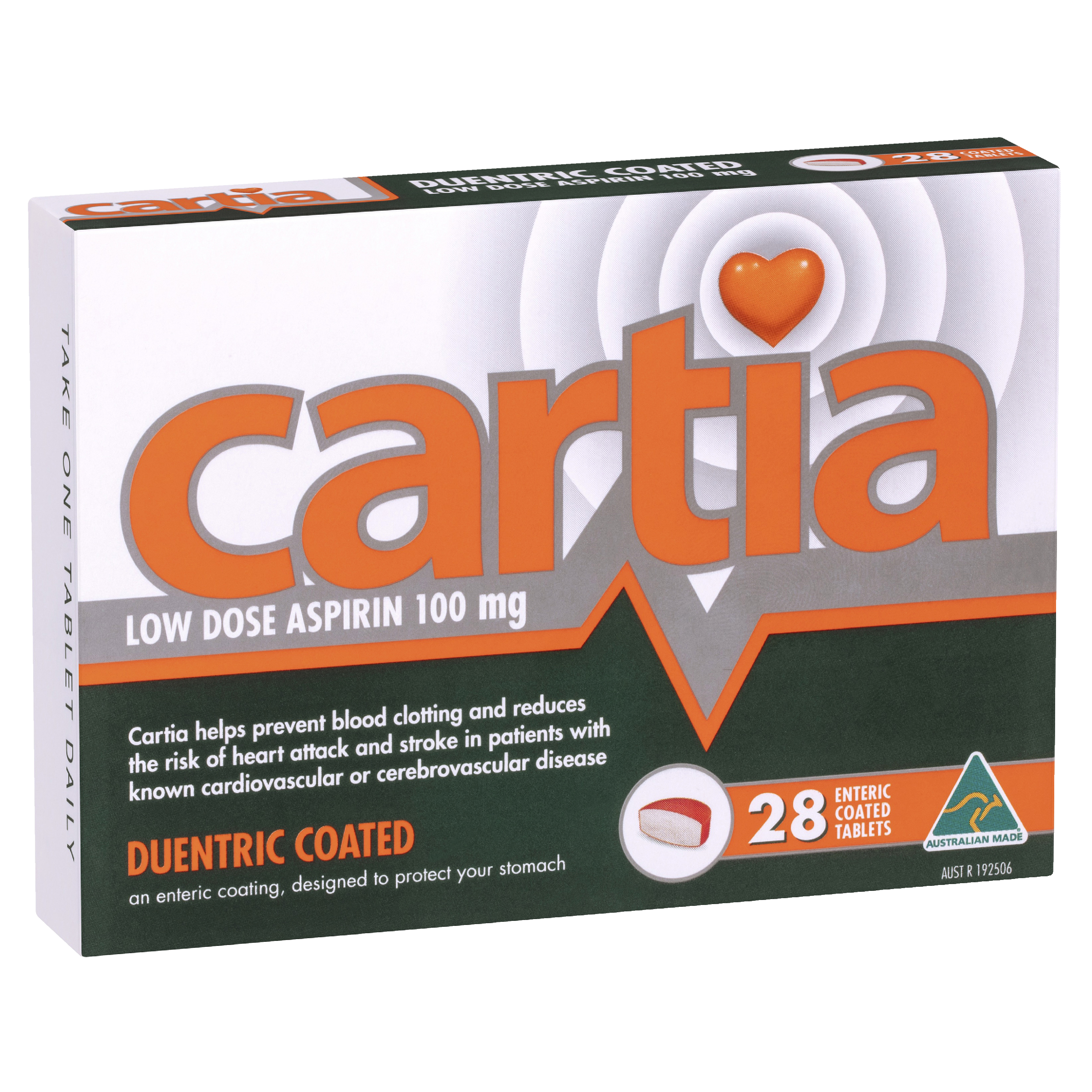 CARTIA ASPIRIN 100MG 28 TABLET