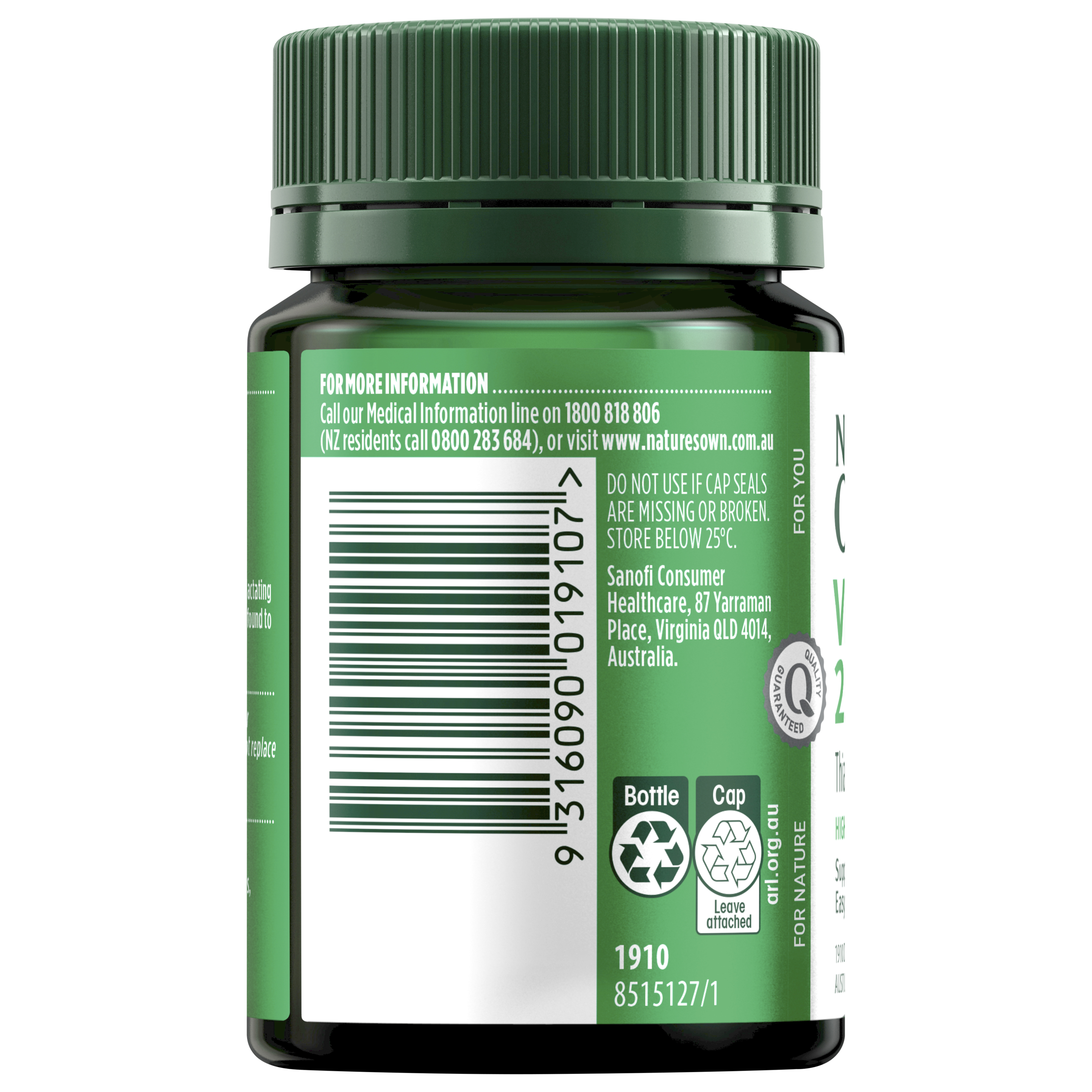 NATURES OWN VITAMIN B1 250MG 75 TABLETS - Image 4