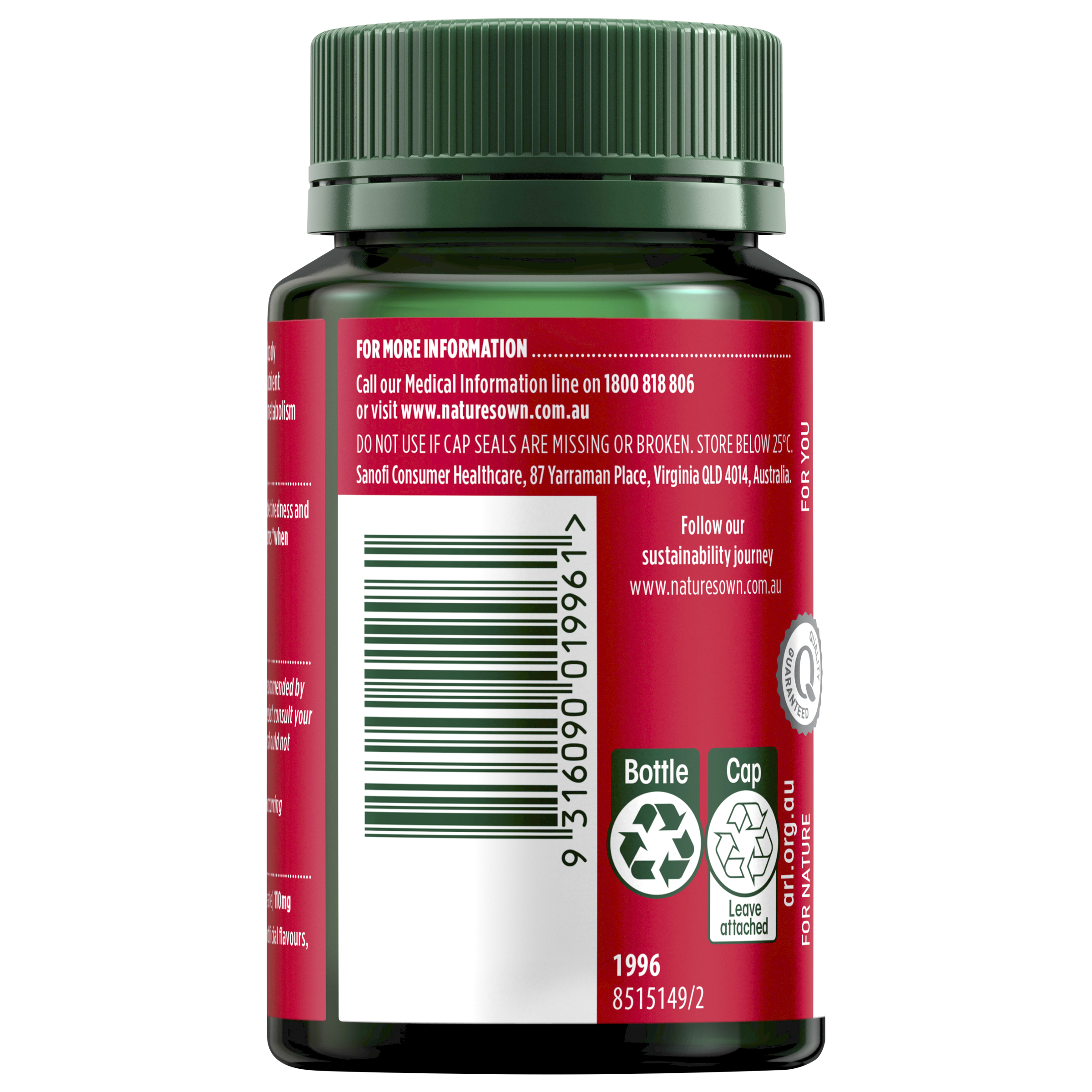 NATURES OWN MAGNESIUM CHELATE 500MG 75 TABLETS - Image 4