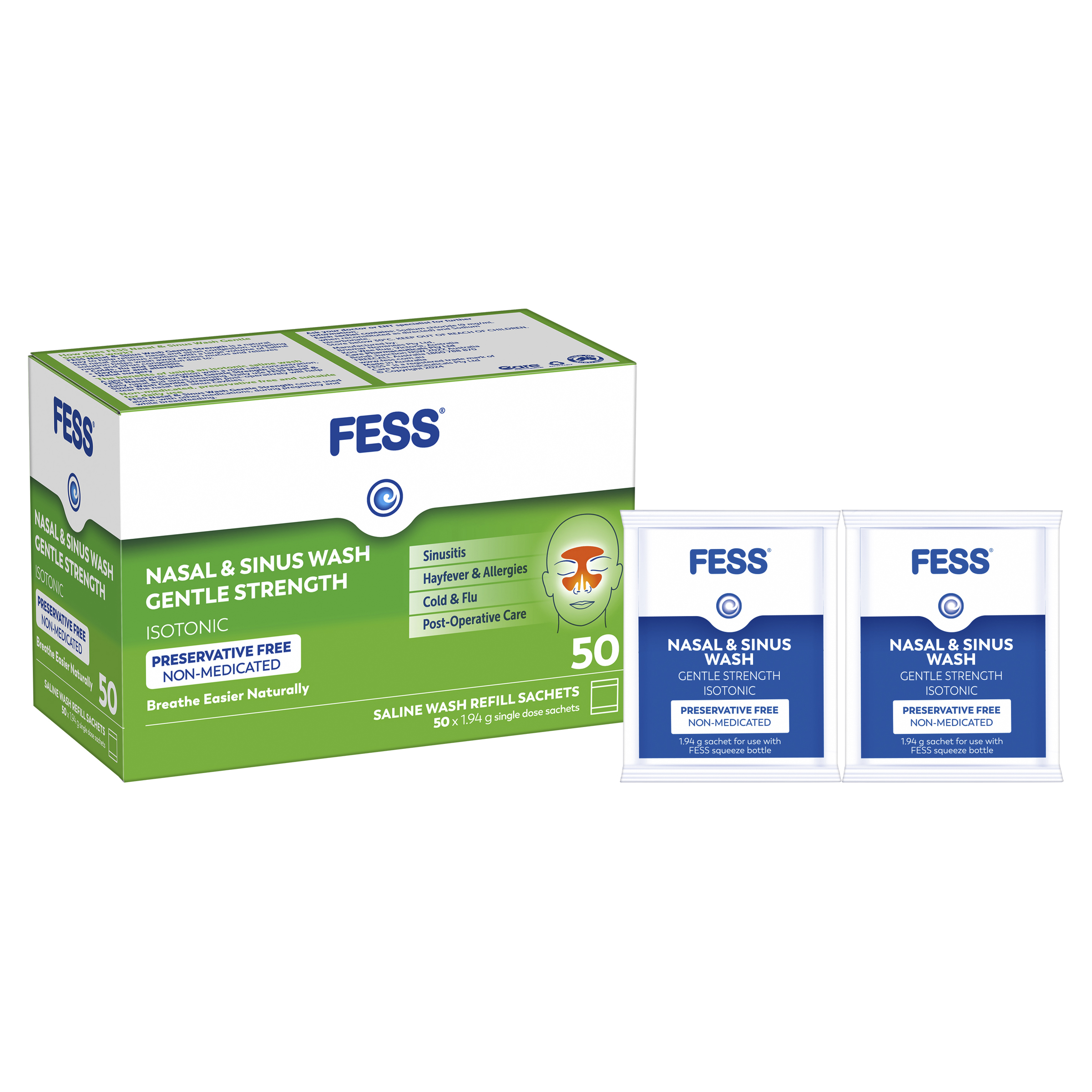 FESS NASAL AND SINUS WASH REFILL GENTLE 50 - Image 9