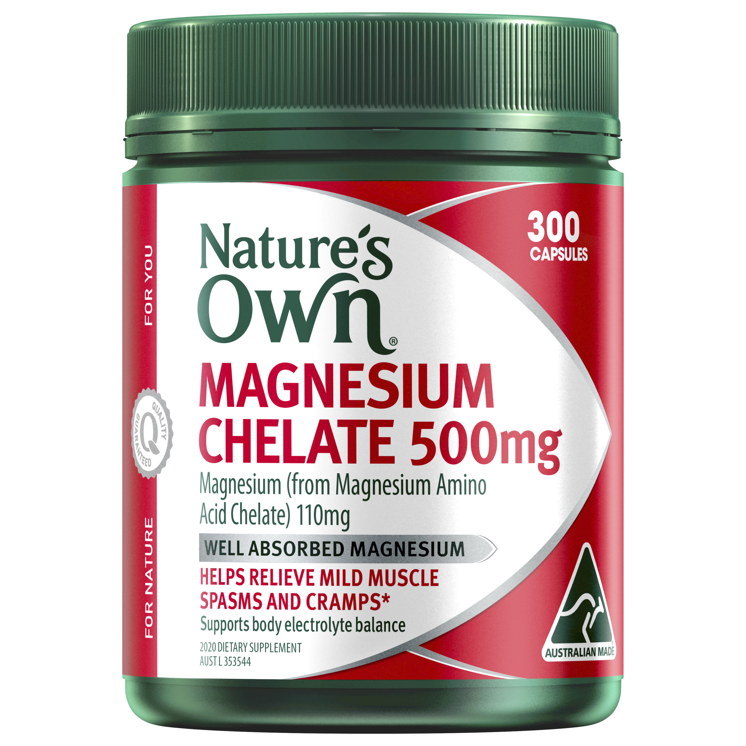 NATURES OWN MAGNESIUM CHELATE 500MG 300 CAPSULES