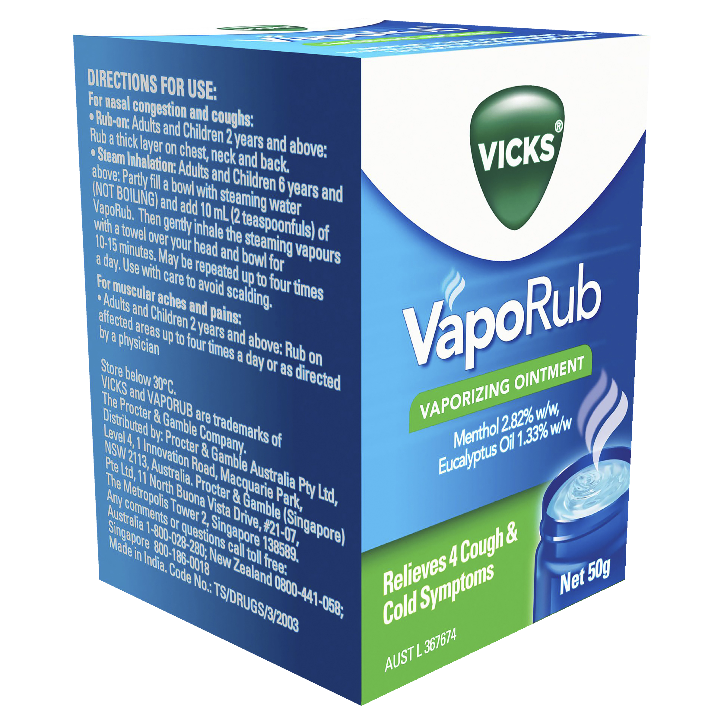 VICKS VAPORUB OINTMENT 50G