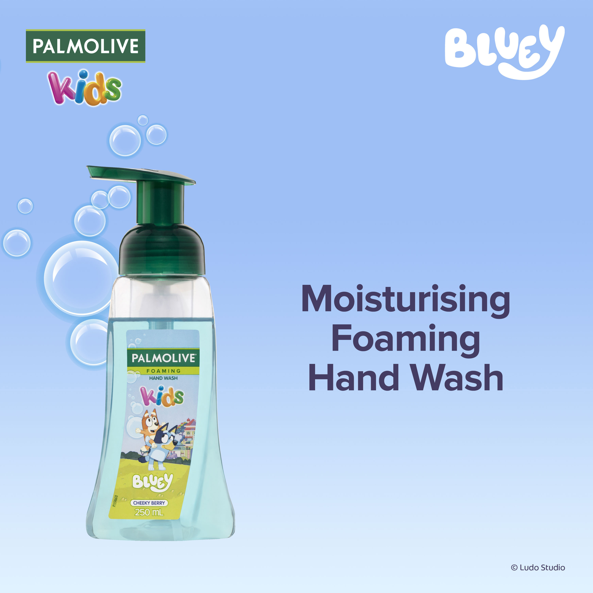 PALMOLIVE KIDS HAND WASH BLUEY CHEEKY BERRY 250ML - Image 4