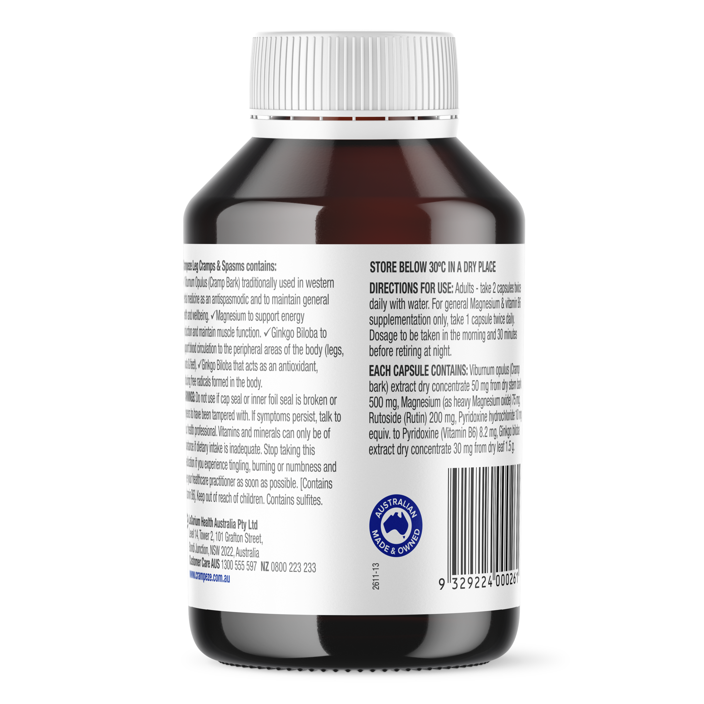 CRAMPEZE NIGHT CRAMPS 120 CAPSULES - Image 2
