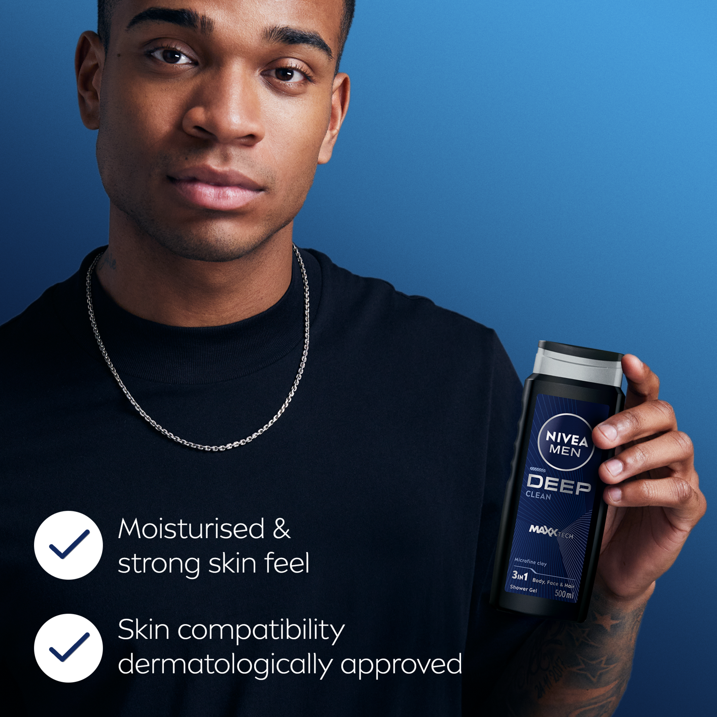 NIVEA MEN SHOWER GEL DEEP 500ML - Image 6