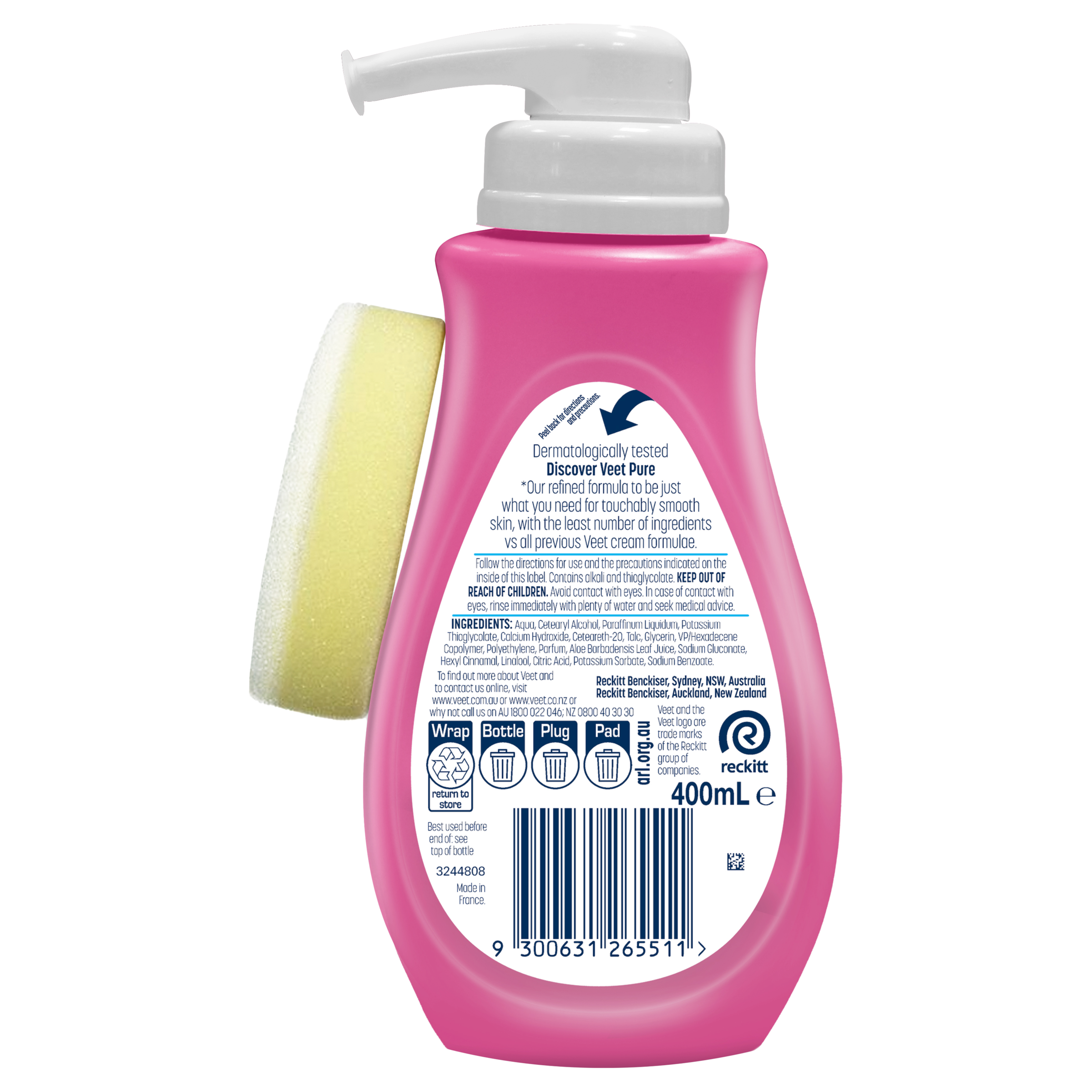 VEET IN SHOWER HAIR REMOVAL CREAM SENSITIVE 400ML - Image 2