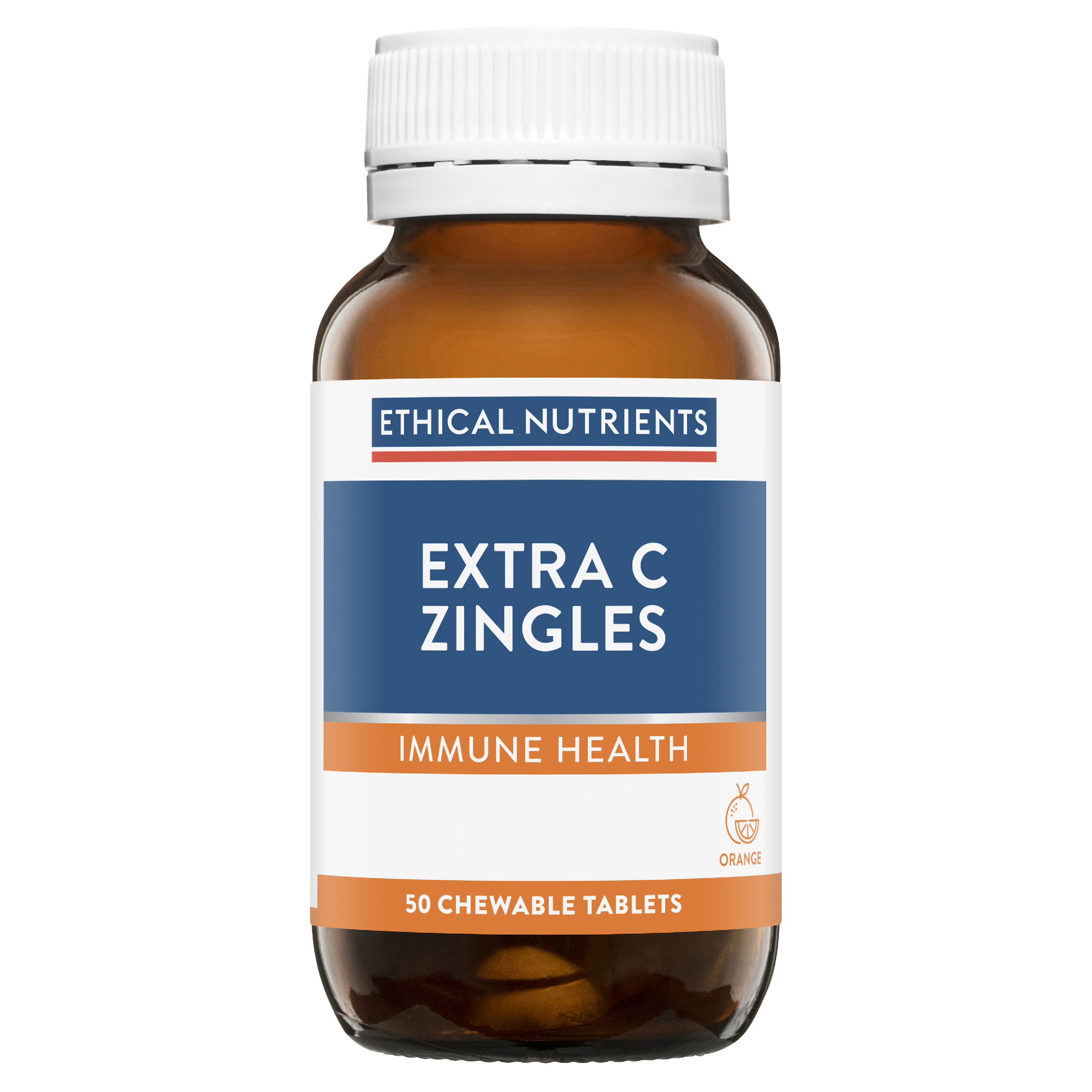 ETHICAL NUTRIENTS EXTRA C ZINGLES ORANGE 50 TABLETS - Image 6