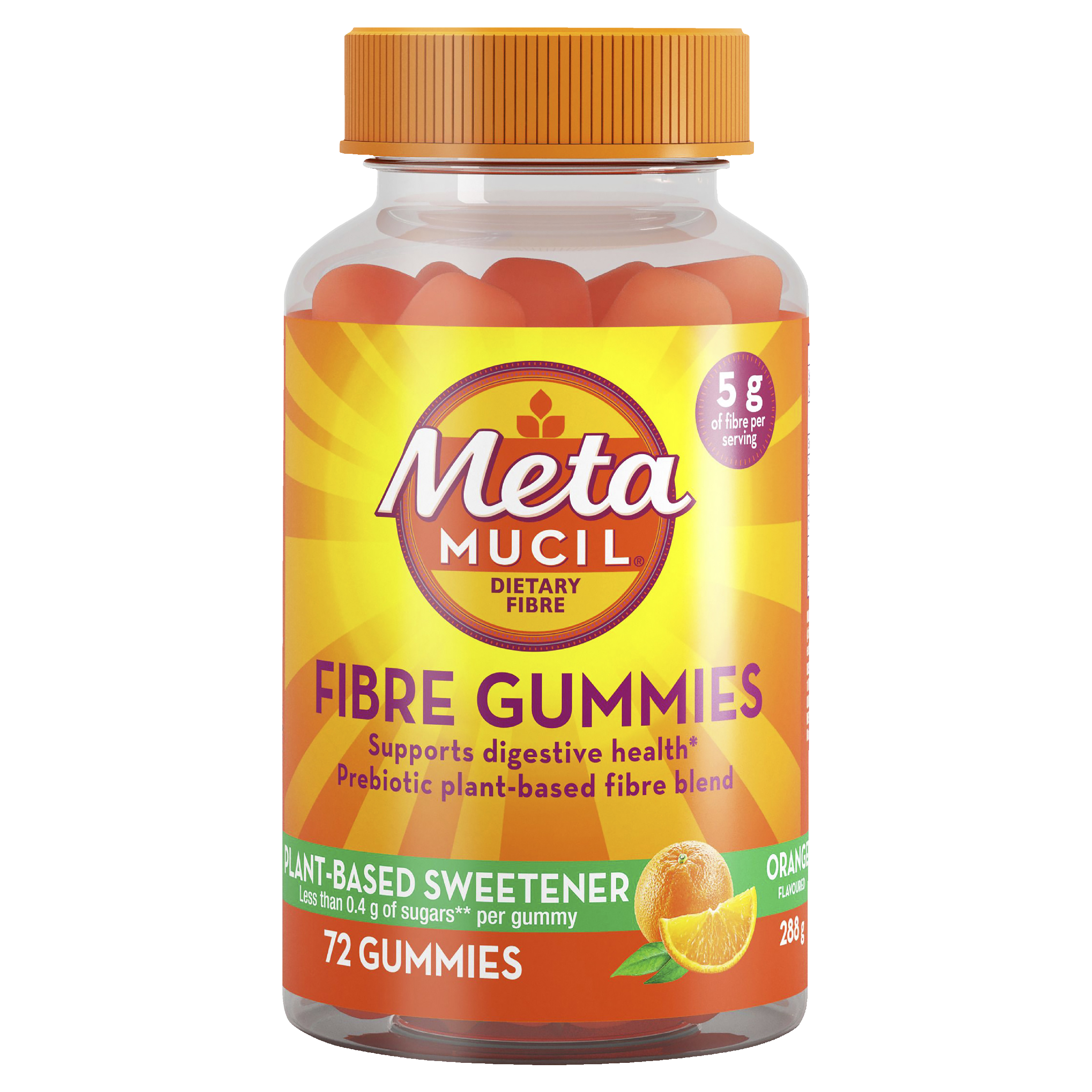 METAMUCIL FIBRE ORANGE 72 GUMMIES