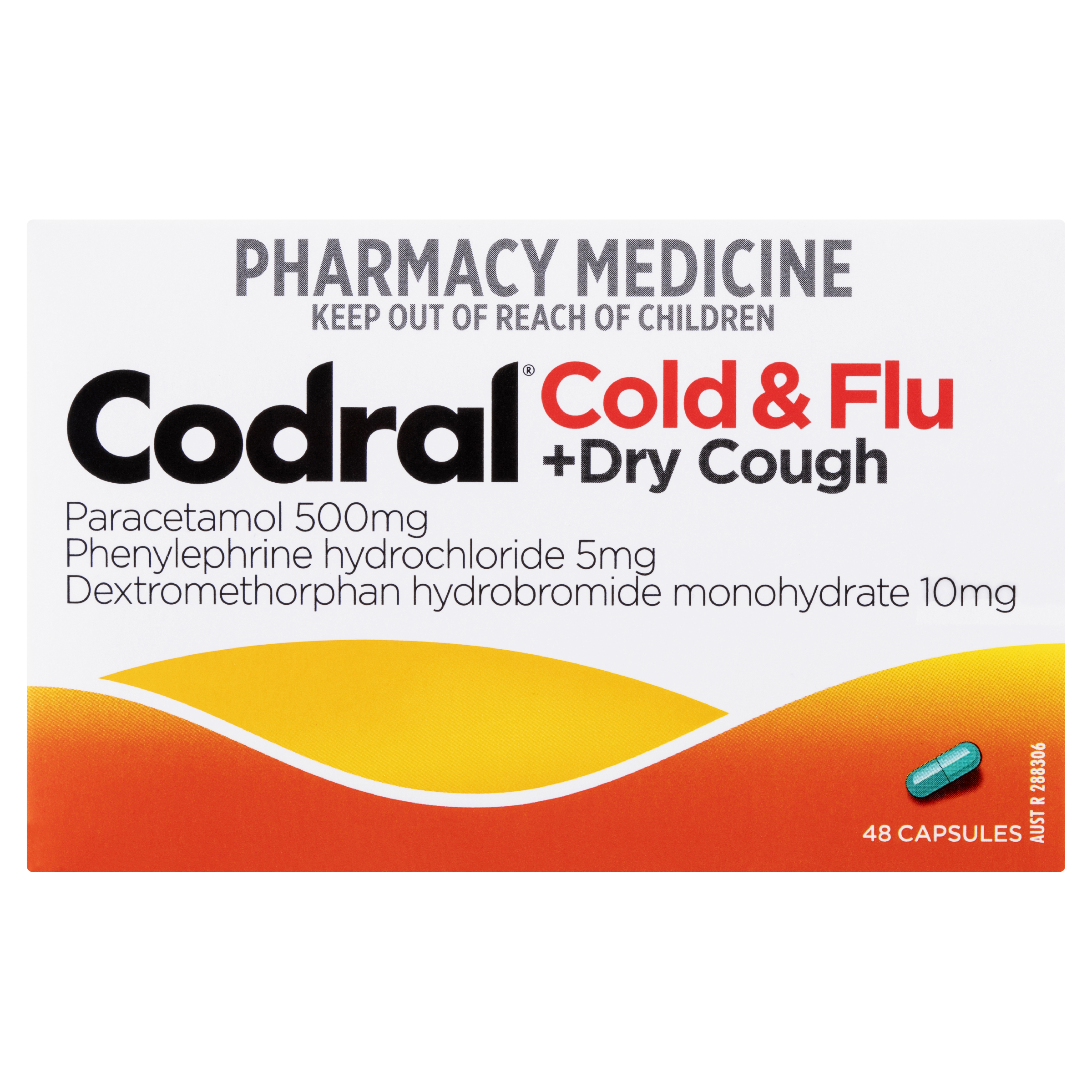 CODRAL COLD & FLU + DRY COUGH 48 CAPSULES - Image 2