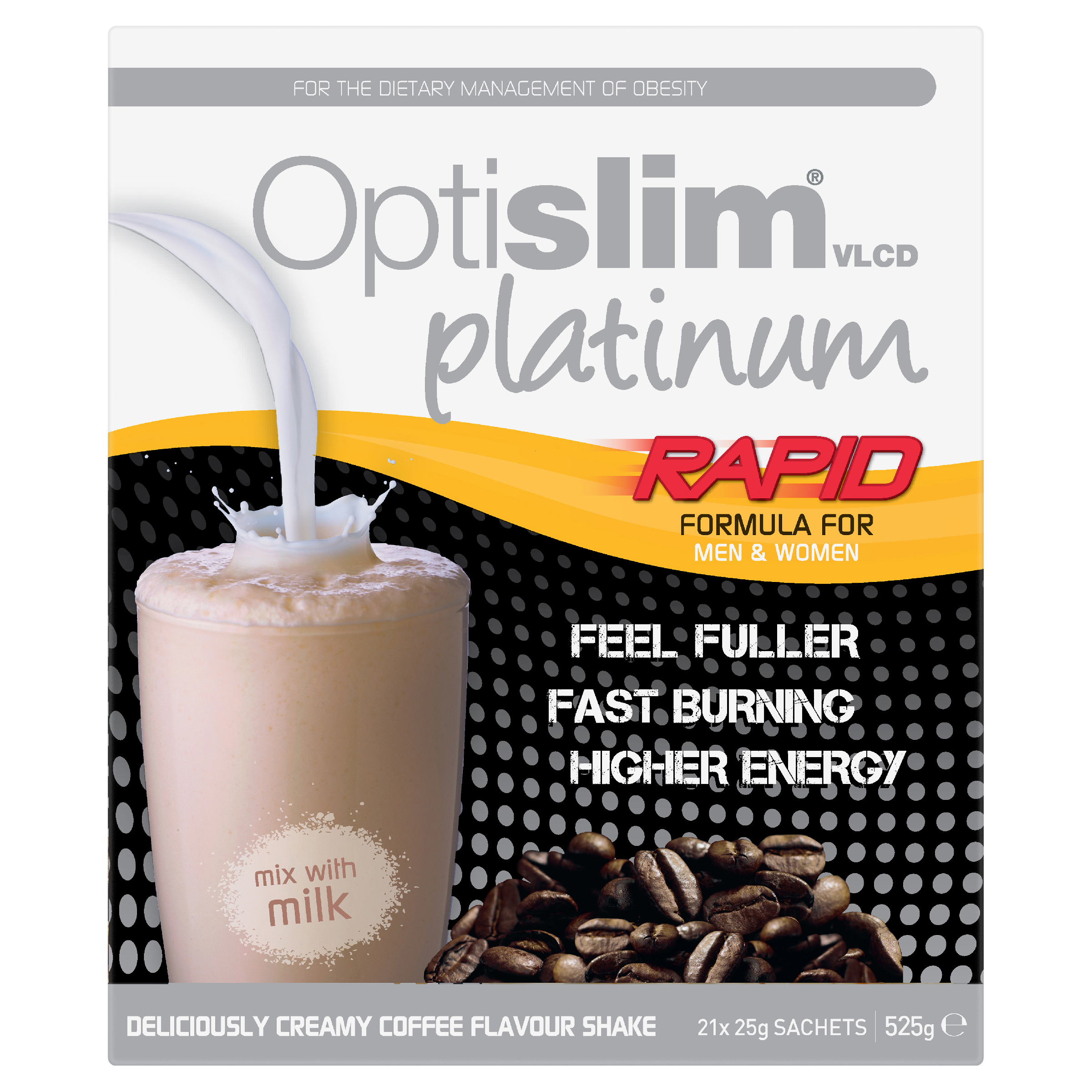 OPTISLIM VLCD PLATINUM SHAKE COFFEE 25G 21 PACK - Image 6