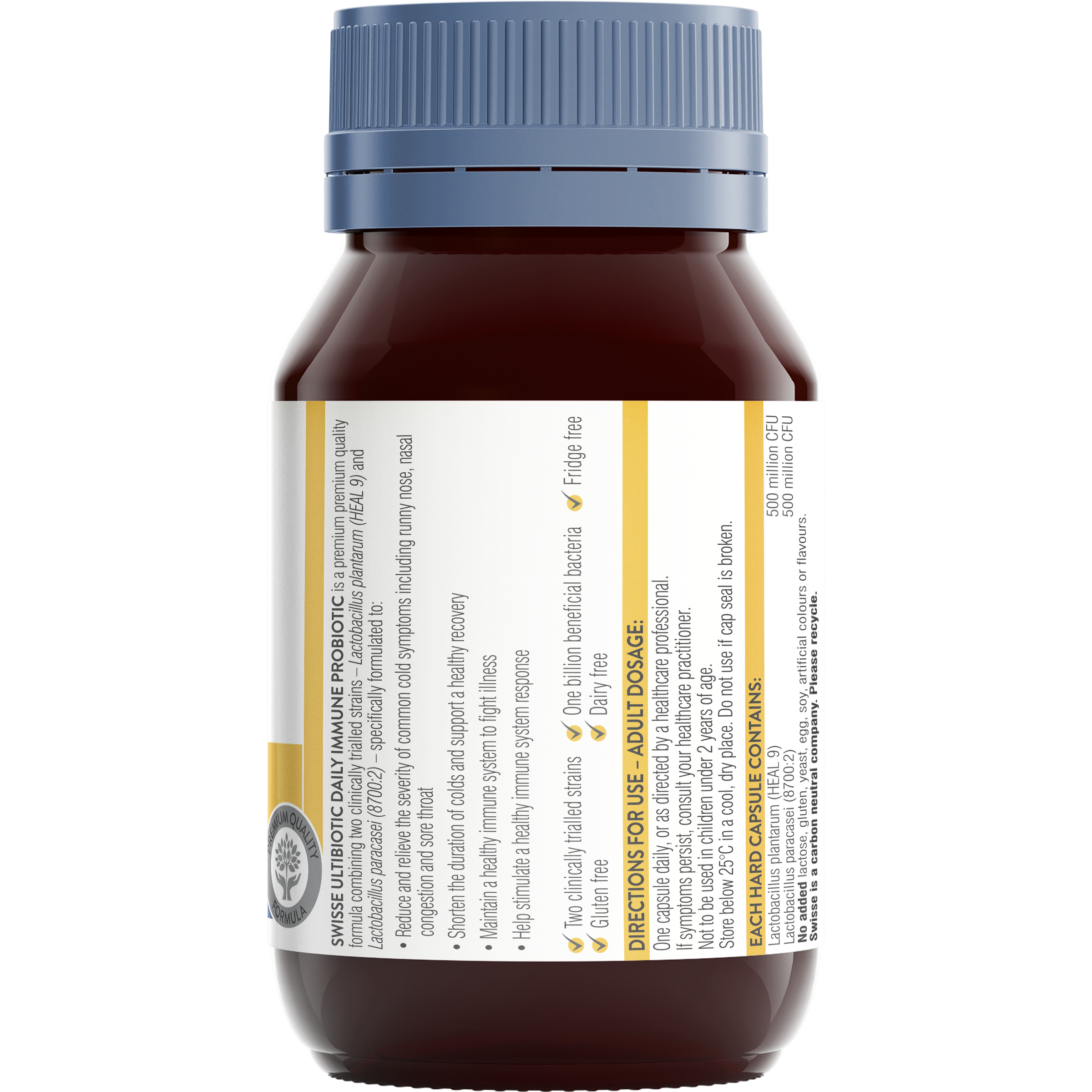 SWISSE ULTIBIOTIC DAILY IMMUNE PROBIOTIC 30 CAPSULES - Image 2