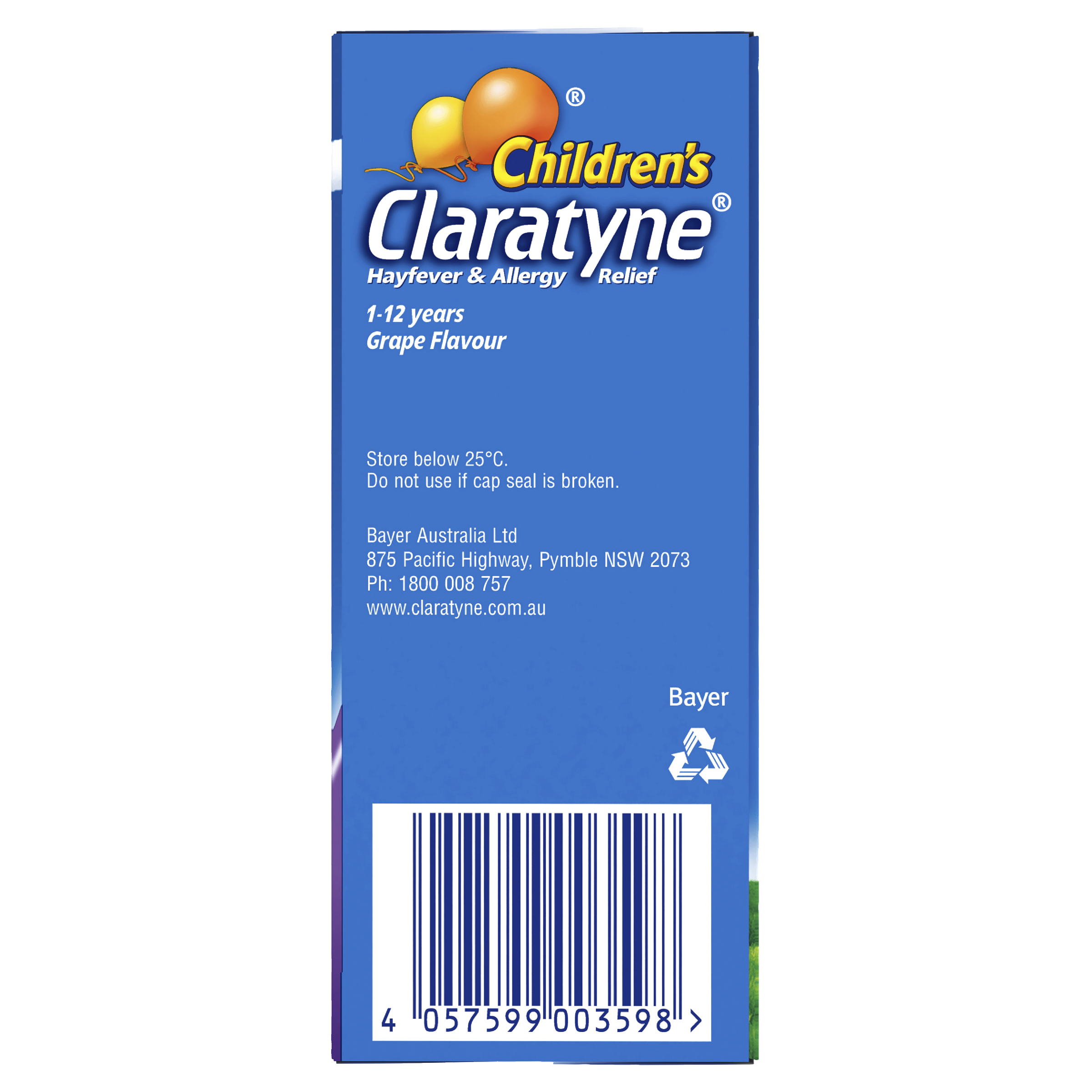CLARATYNE CHILDRENS GRAPE SYRUP 60ML - Image 4