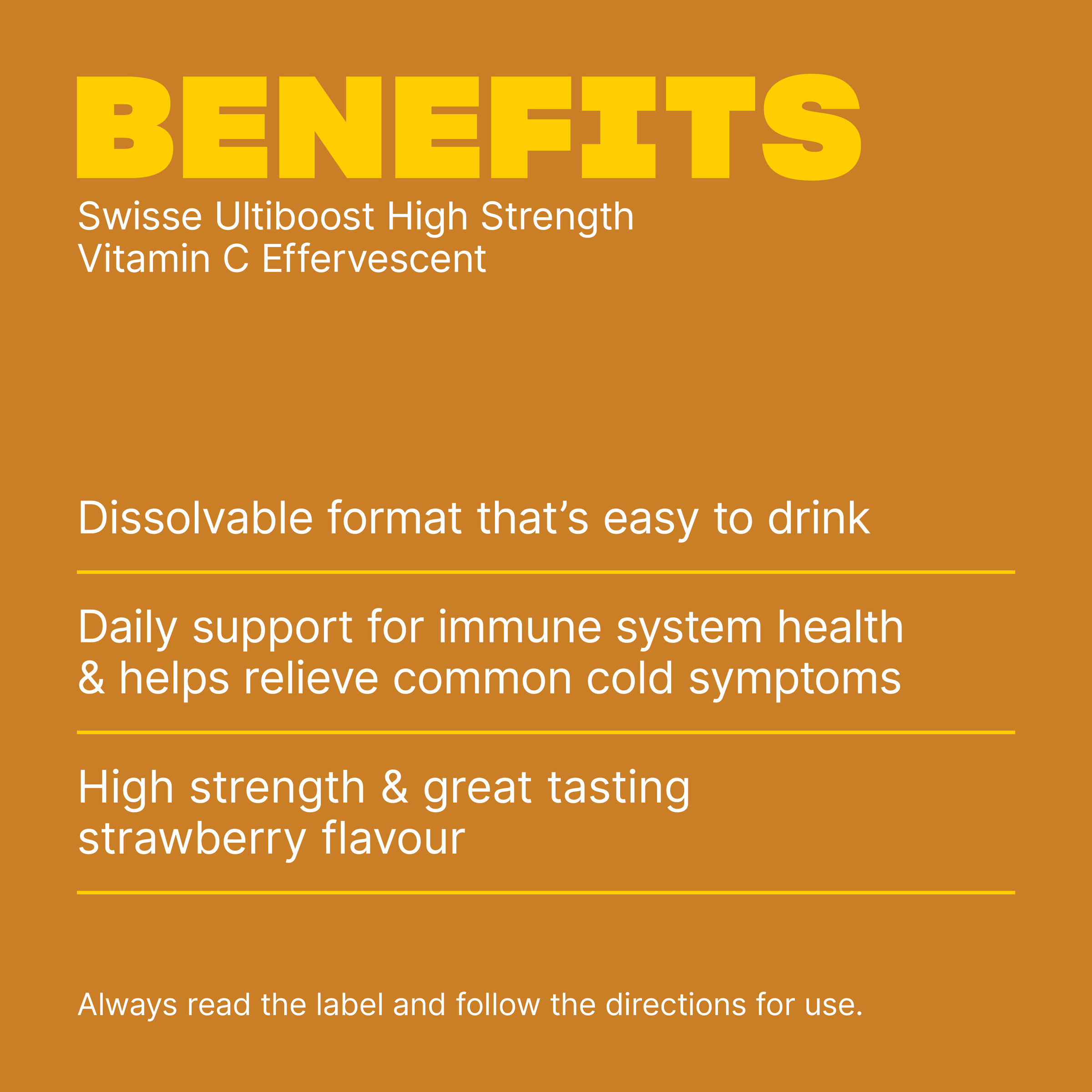 SWISSE ULTIBOOST HIGH STRENGTH VITAMIN C EFFERVESCENT TABLETS 60 - Image 3