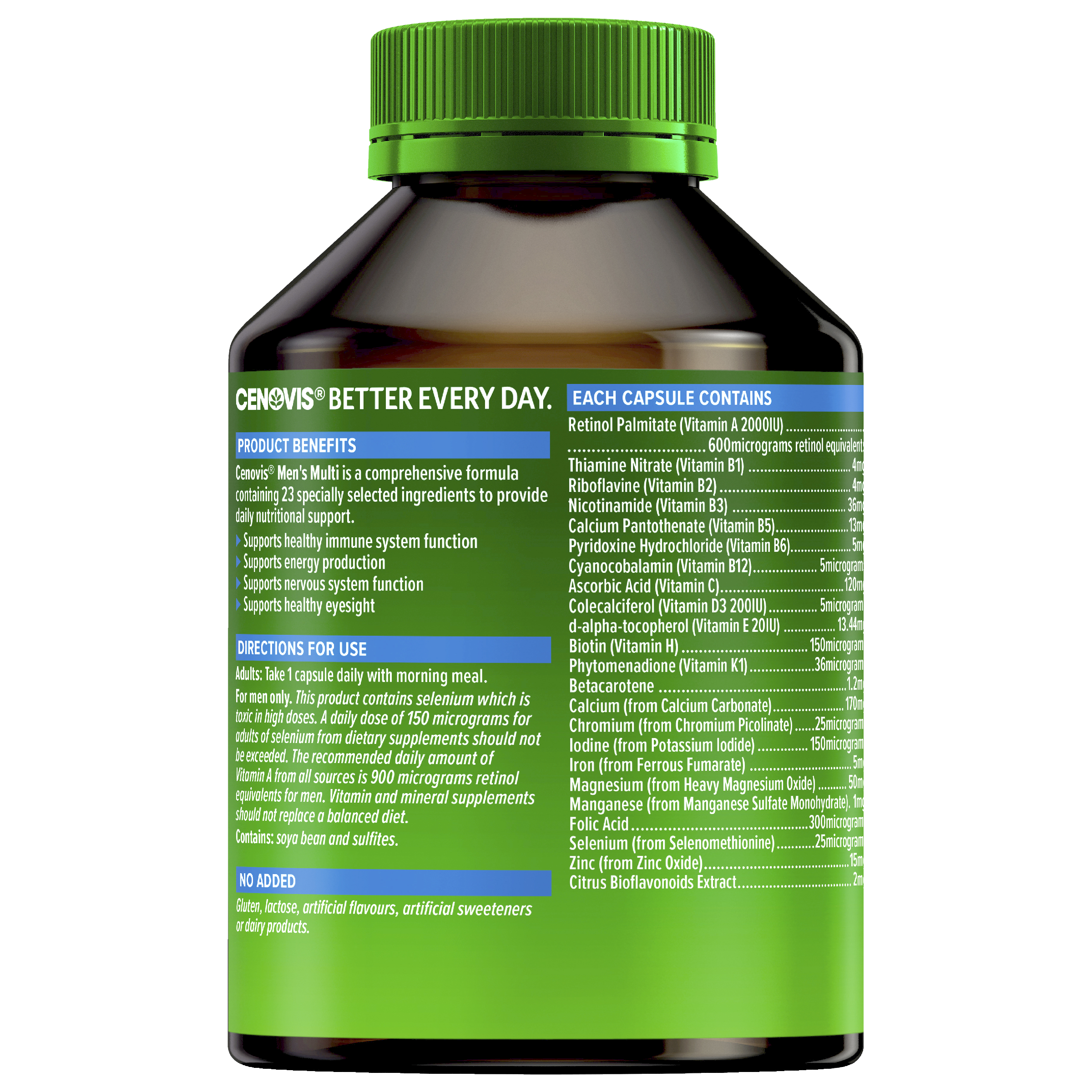 CENOVIS MENS MULTI 100 CAPSULES - Image 4