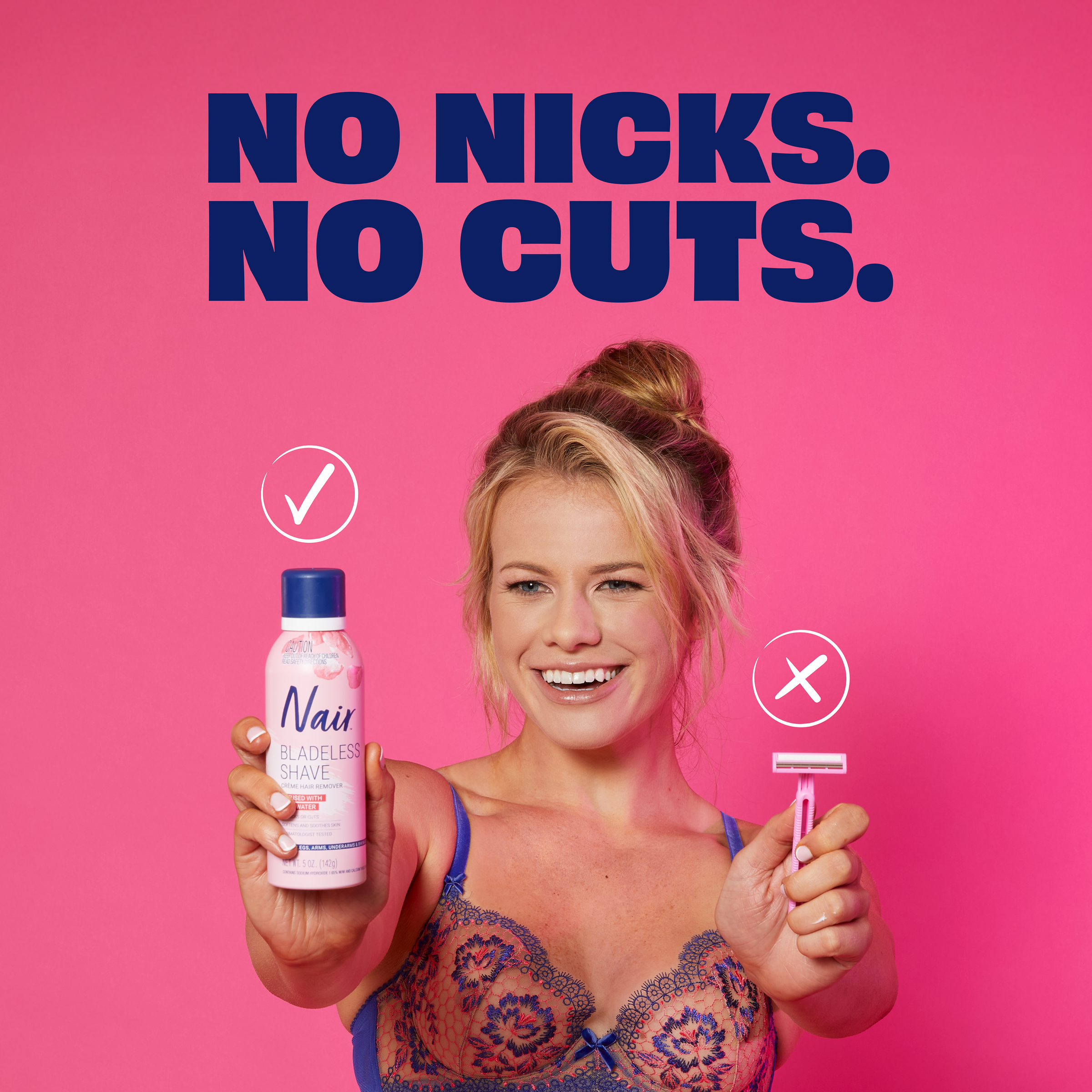 NAIR BLADELESS SHAVE HAIR REMOVER ROSEWATER 142G - Image 3