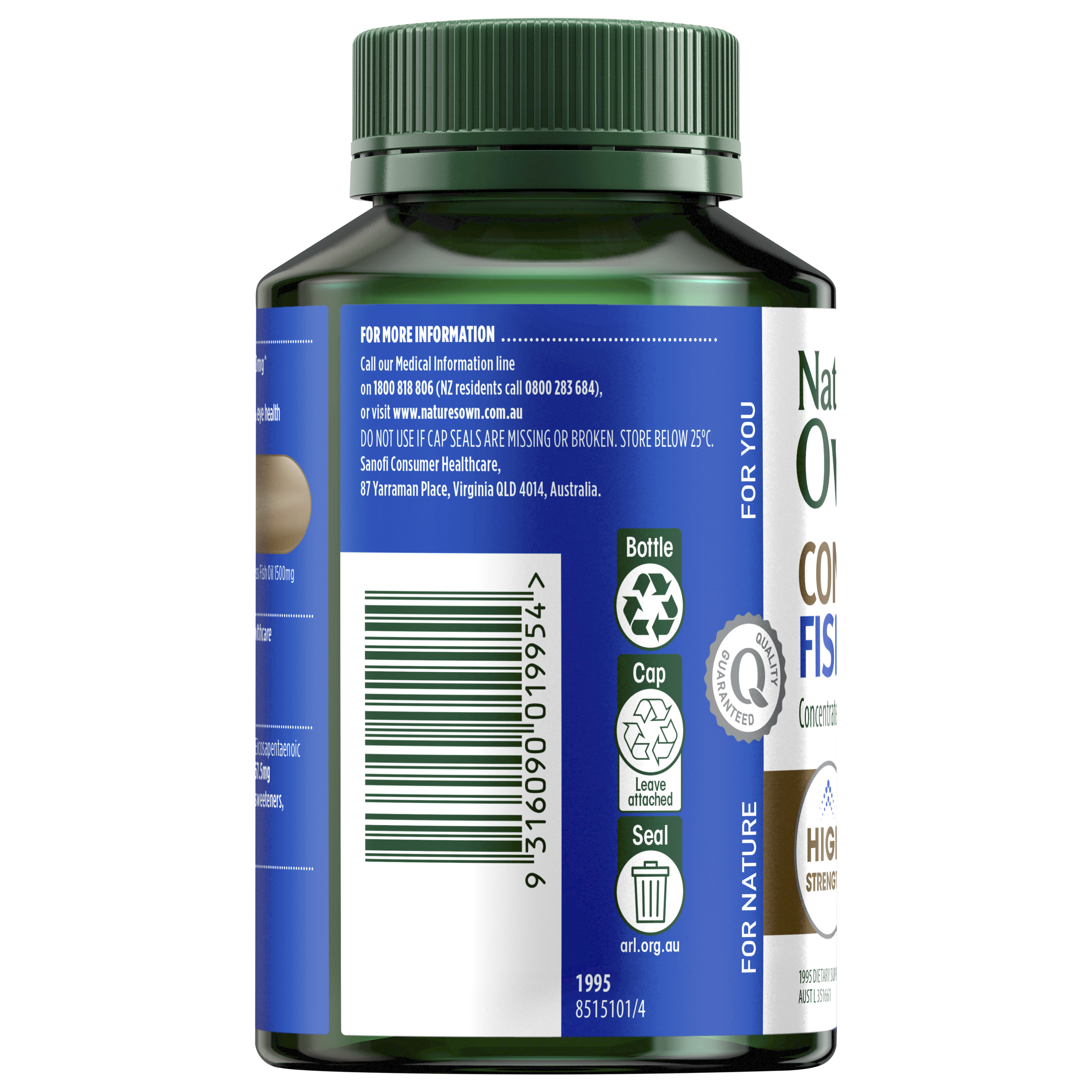 NATURES OWN CONCENTRATED FISH OIL 4 IN 1 90 CAPSULES - Image 3