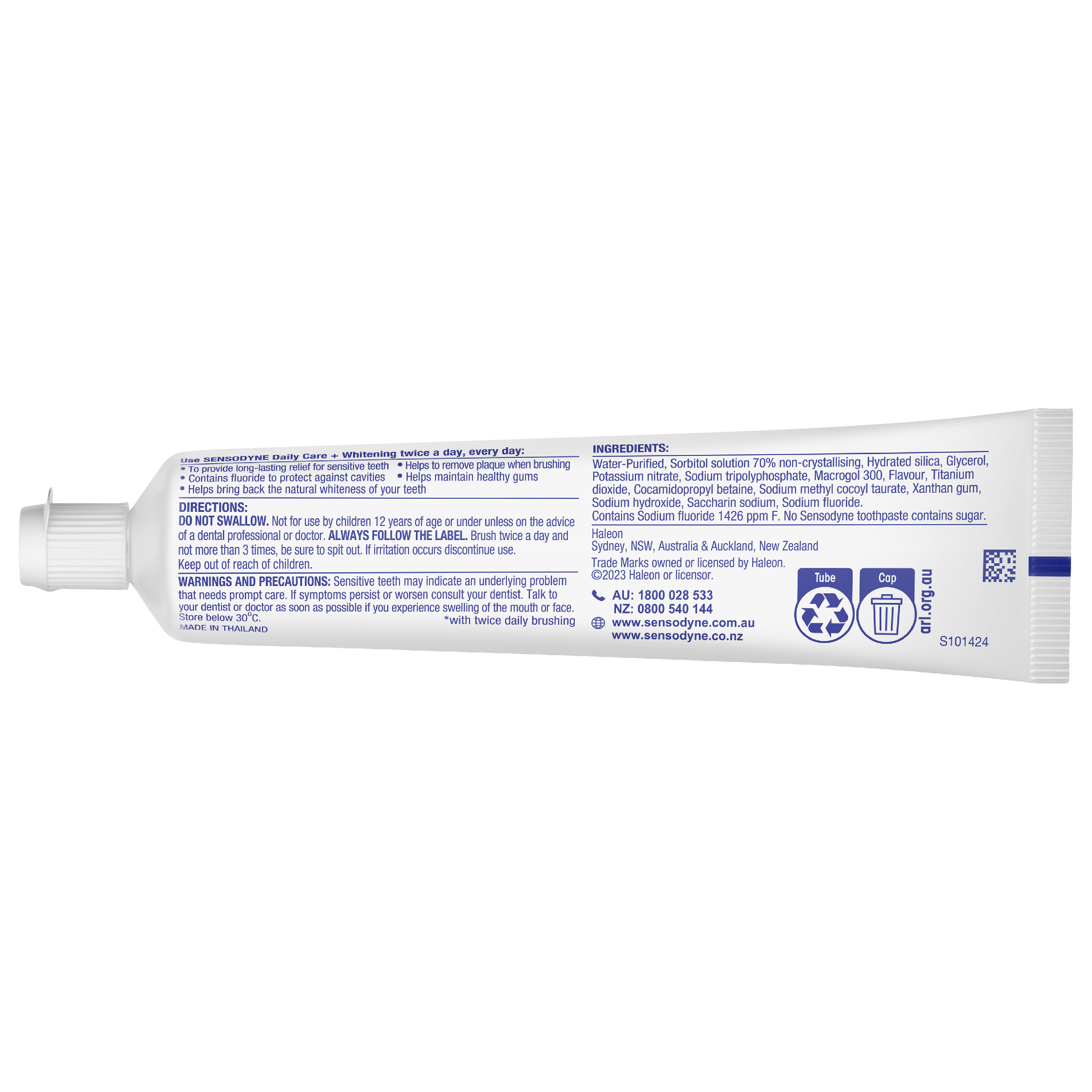 SENSODYNE TOOTHPASTE DAILY CARE WHITENING 100G - Image 9