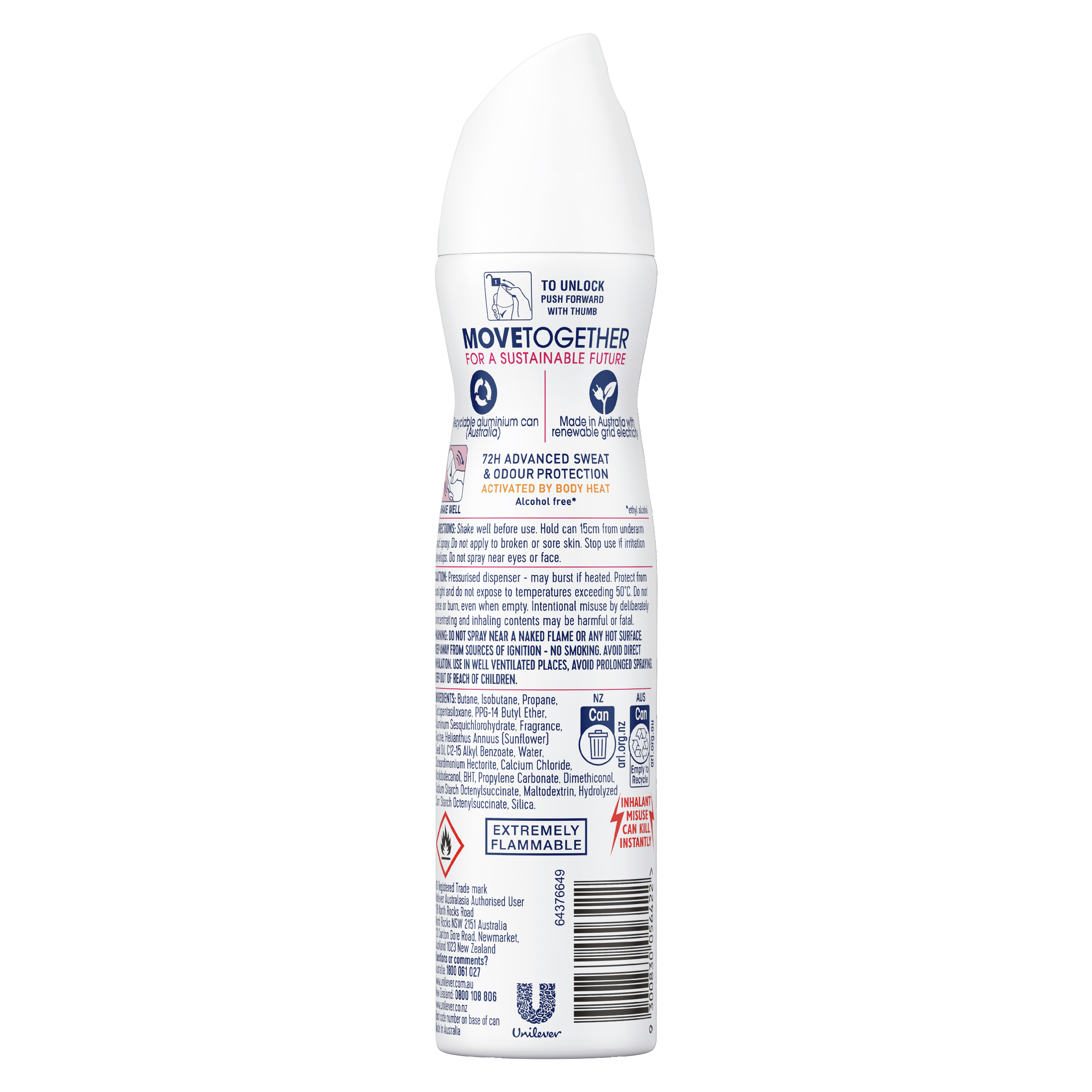 REXONA WOMEN ADVANCE PROTECT ANTIPERSPIRANT BRIGHT BOUQUET 72HR 220ML - Image 2
