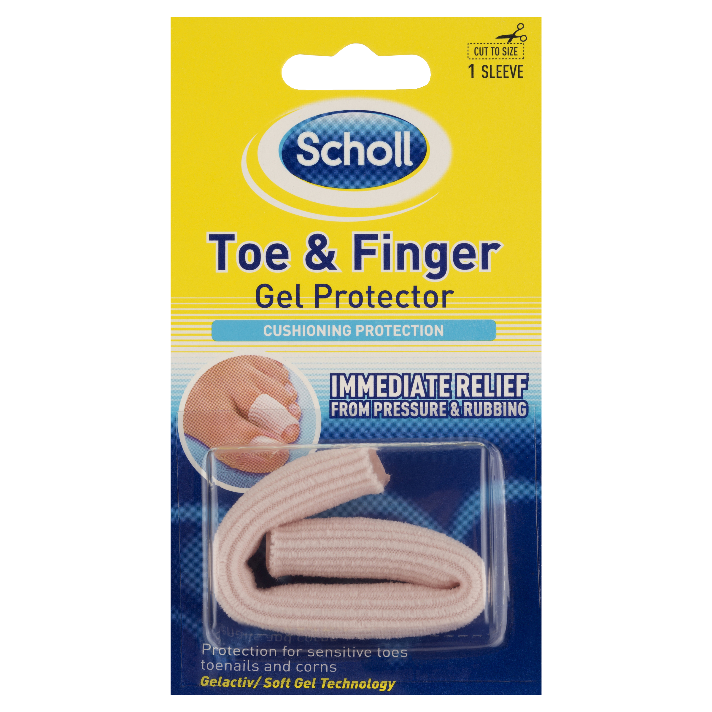 SCHOLL TOE & FINGER GEL PROTECTOR 1 PACK