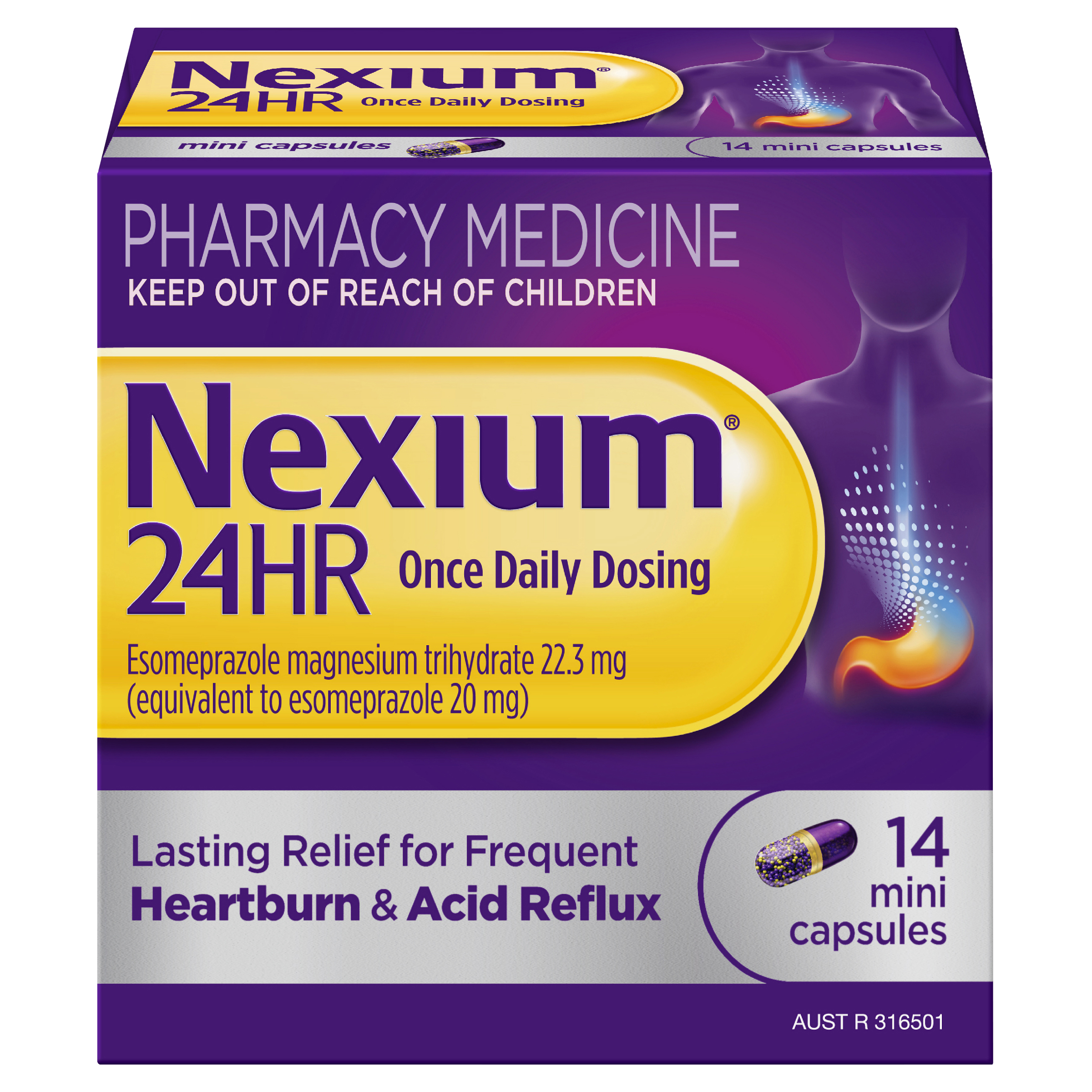 NEXIUM 24HR 20MG 14 MINI CAPSULES - Image 2