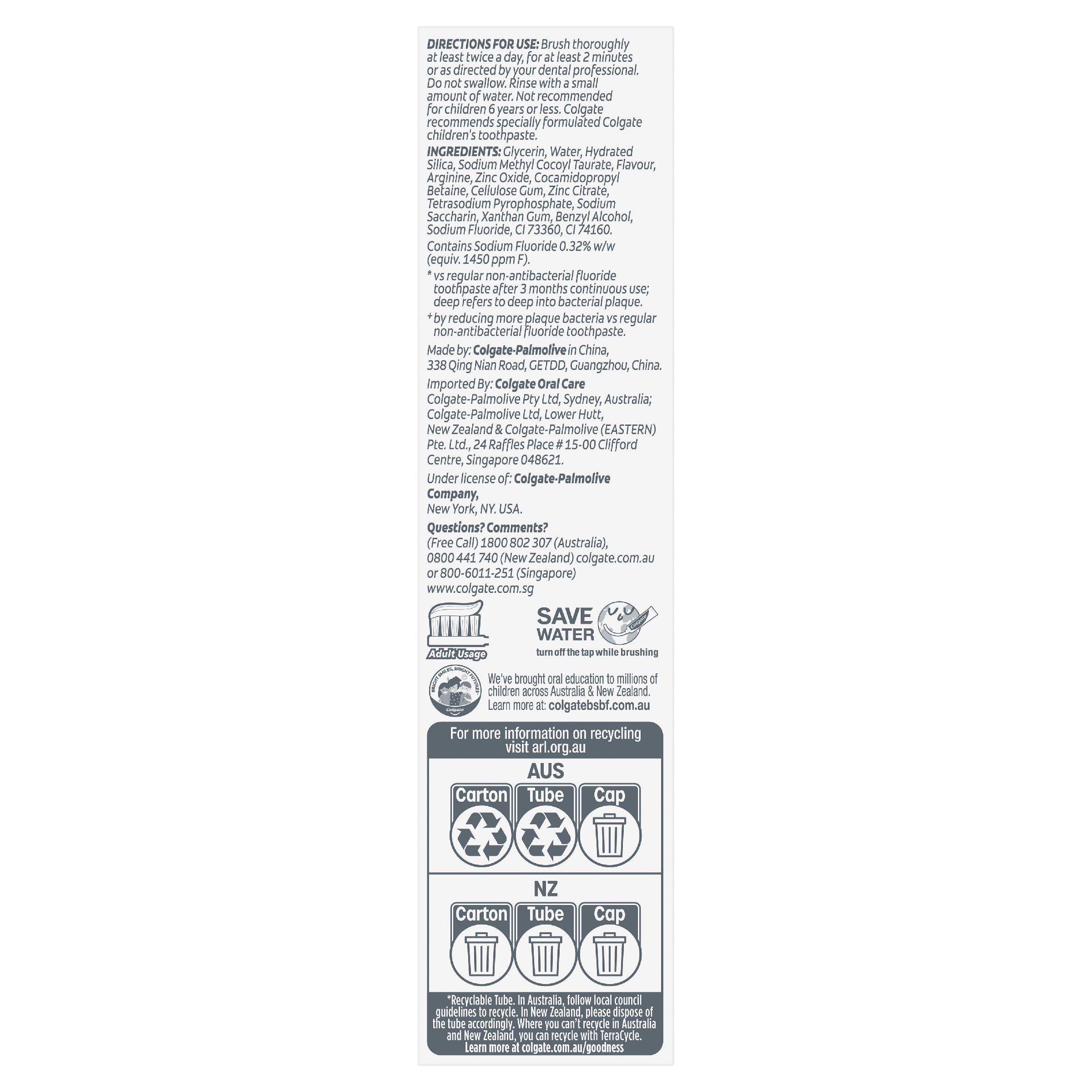 COLGATE TOOTHPASTE TOTAL PLAQUE GENTLE MINT 95G - Image 3