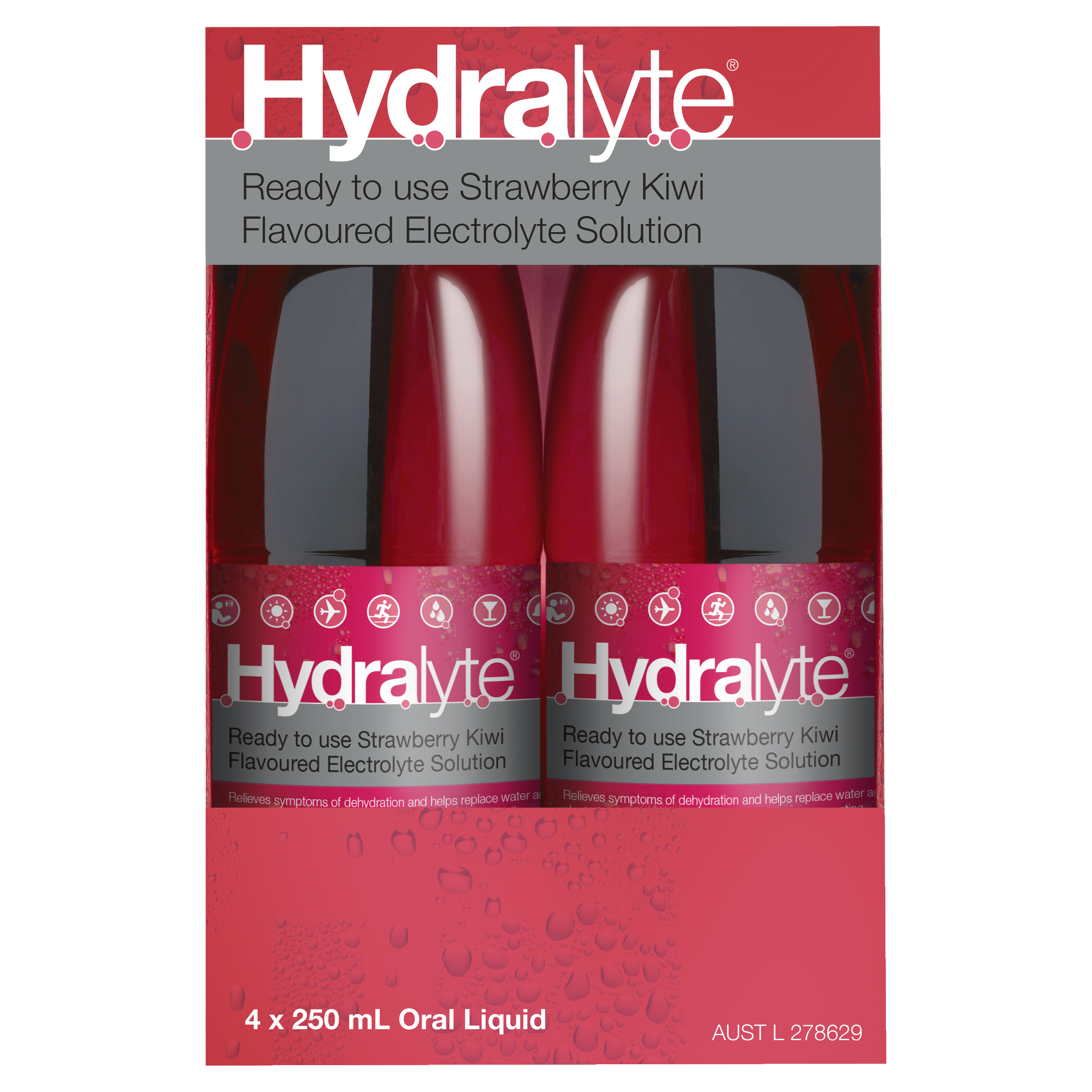 HYDRALYTE LIQUID STRAWBERRY KIWI READY TO DRINK 250ML 4 PACK - Image 9