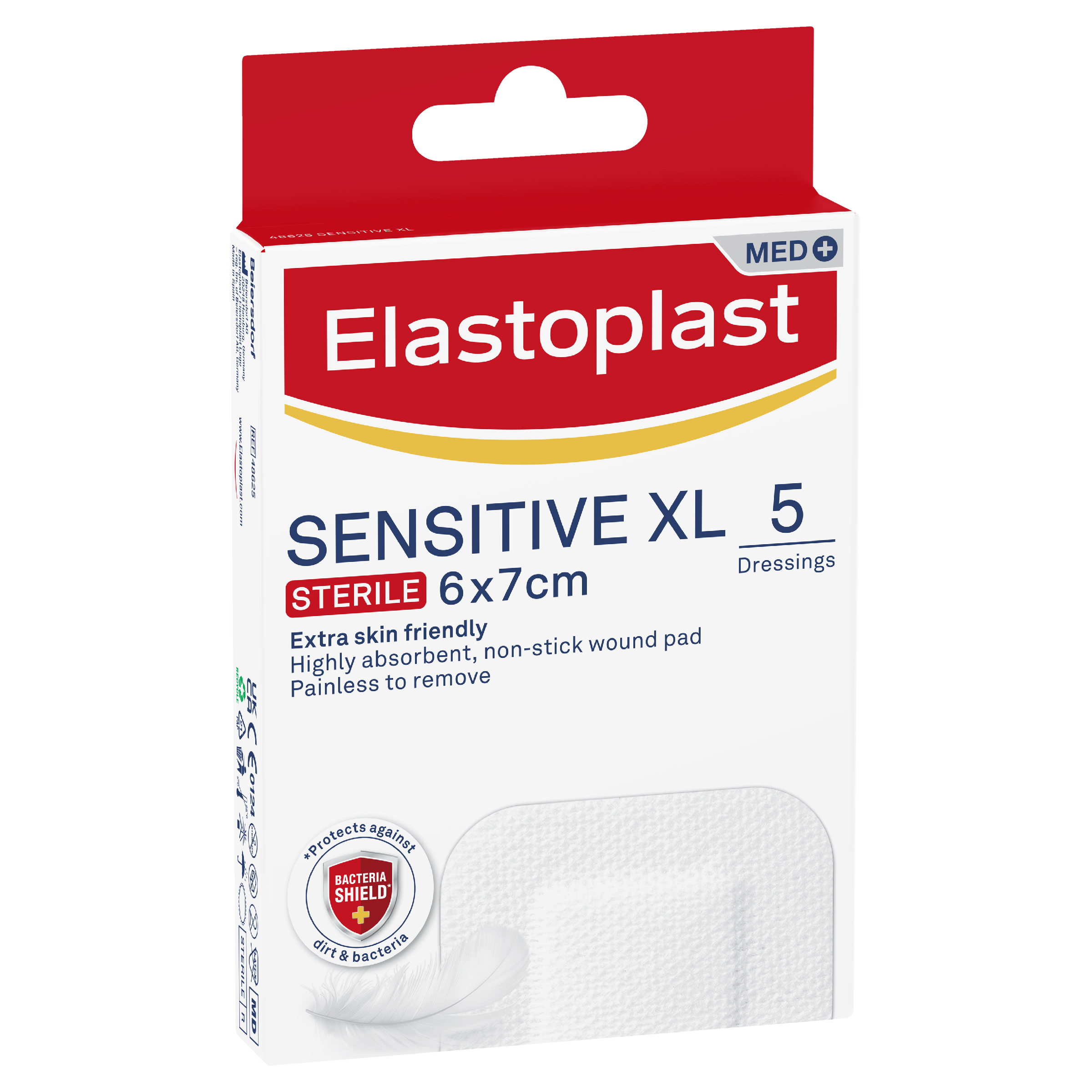 ELASTOPLAST SENSITIVE XL DRESSING 6CM X 7CM 5 PACK - Image 8