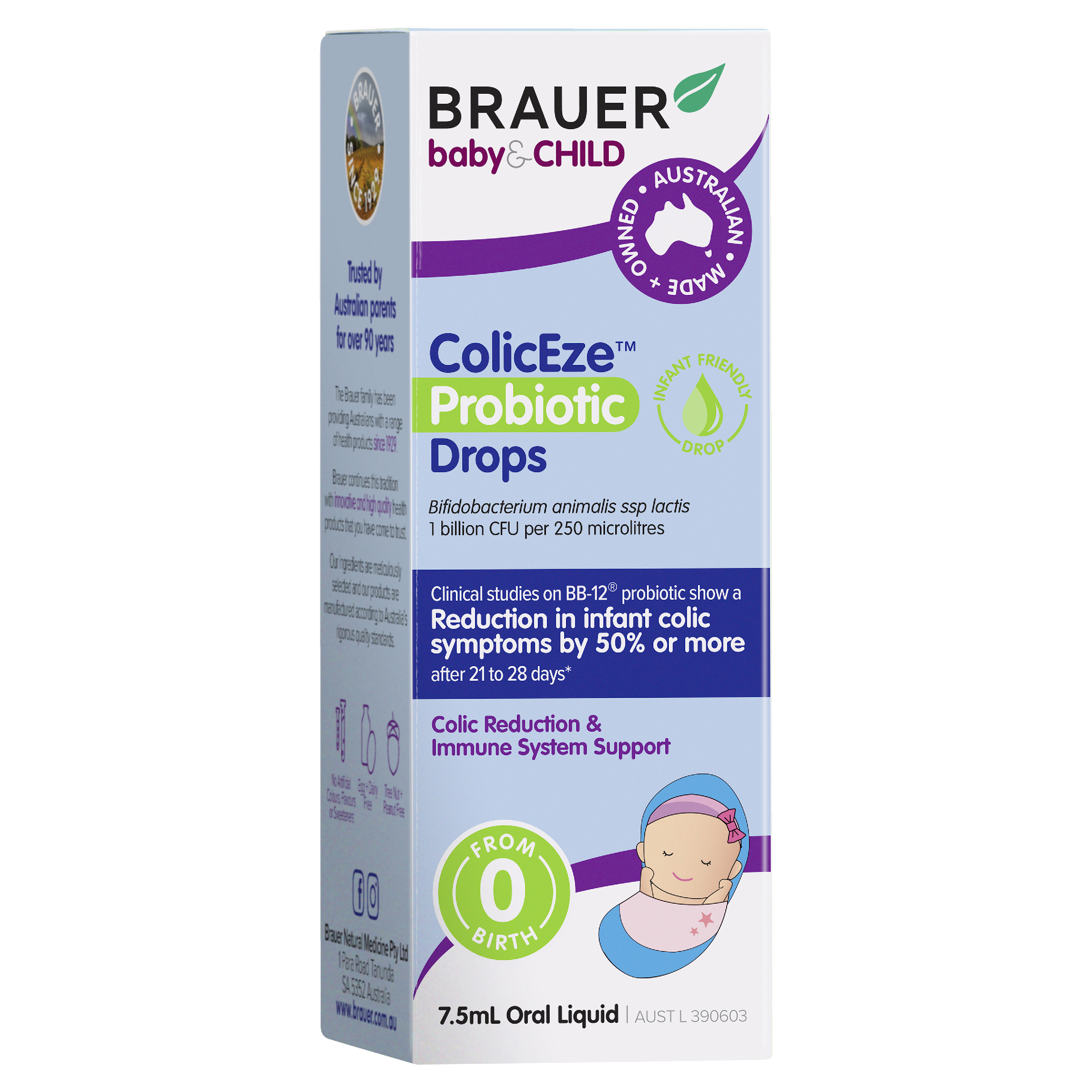 BRAUER COLICEZE PROBIOTIC DROPS FOR INFANTS 7.5ML