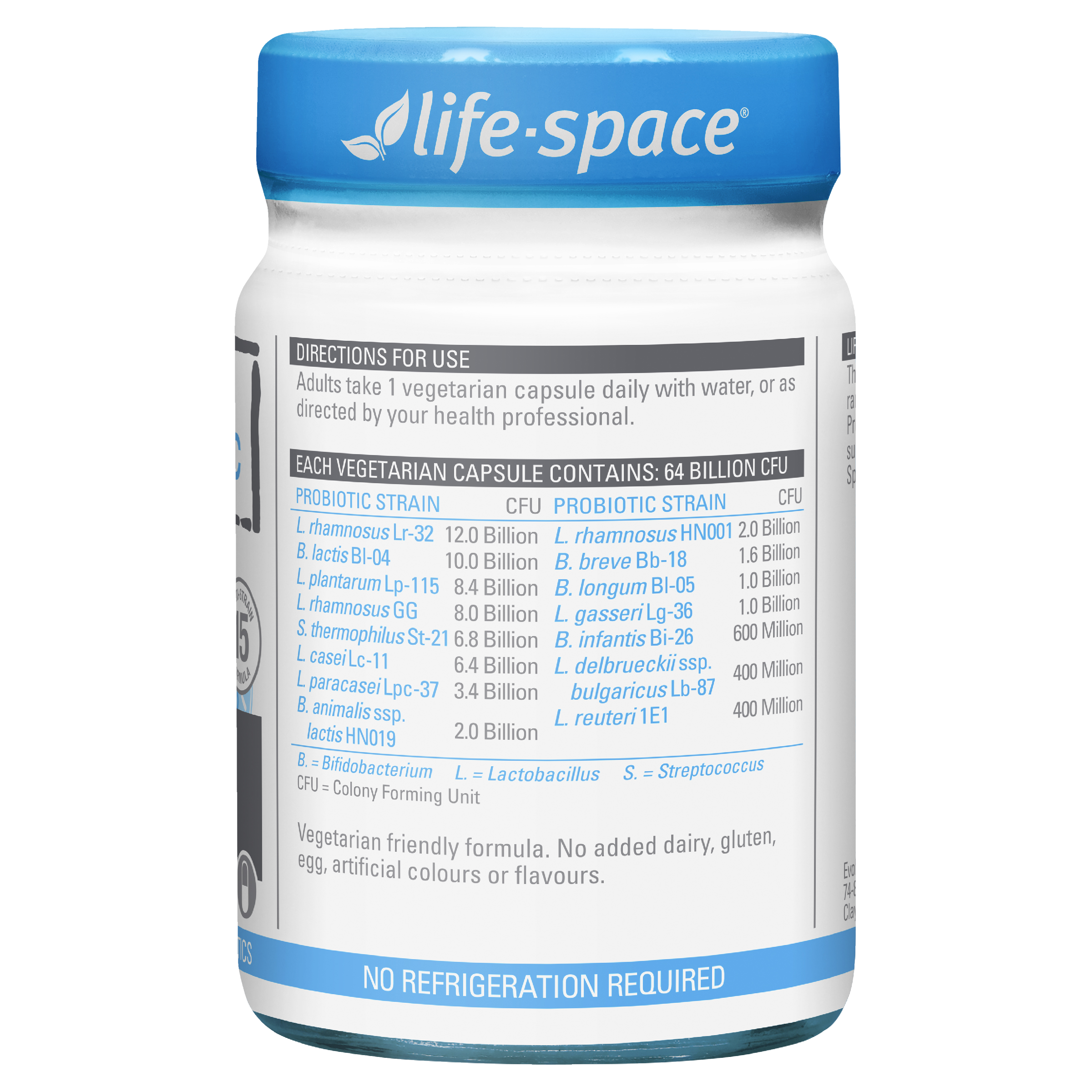LIFE SPACE DOUBLE STRENGTH PROBIOTIC 30 CAPSULES - Image 3