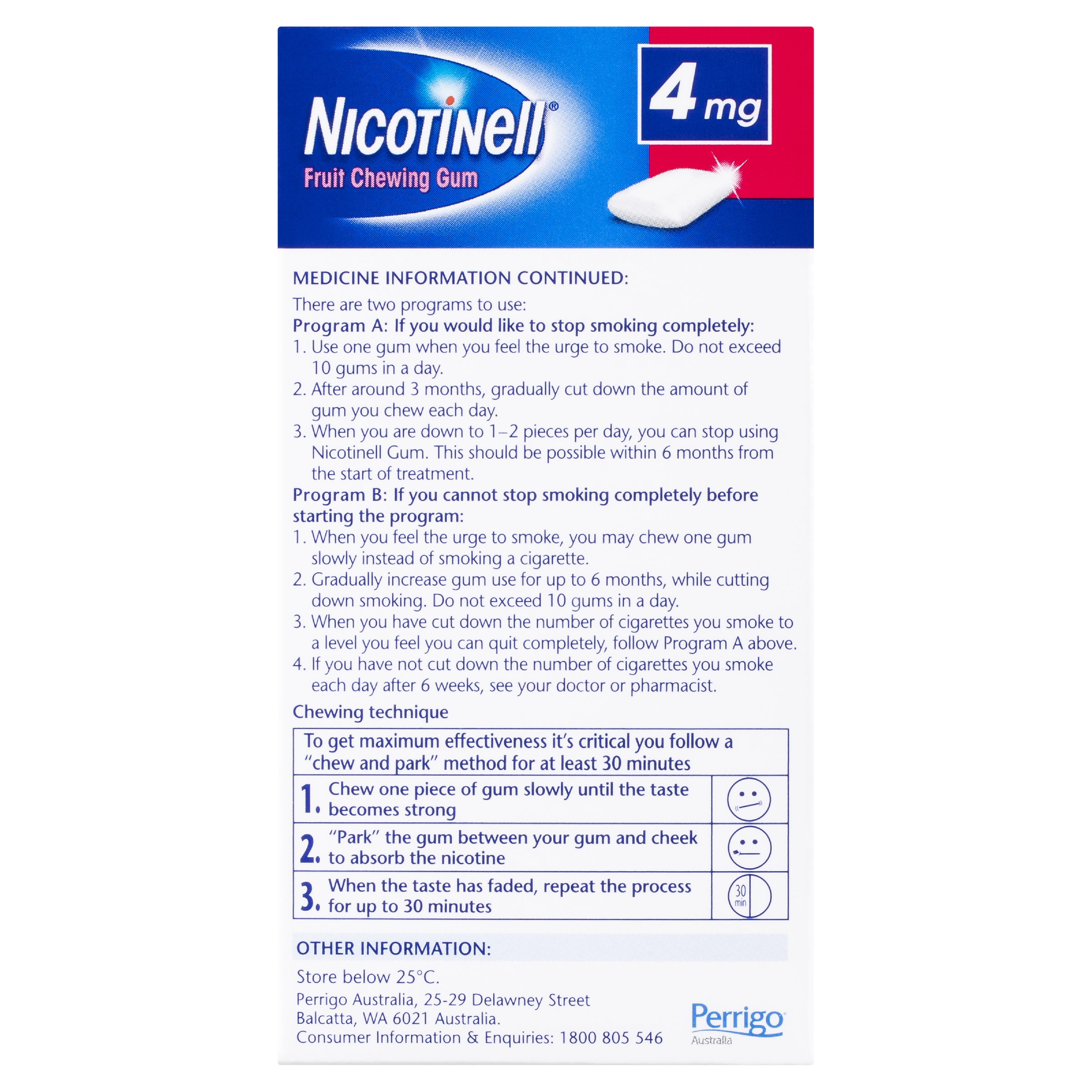 NICOTINELL FRUIT 4MG GUM 96 PACK - Image 4