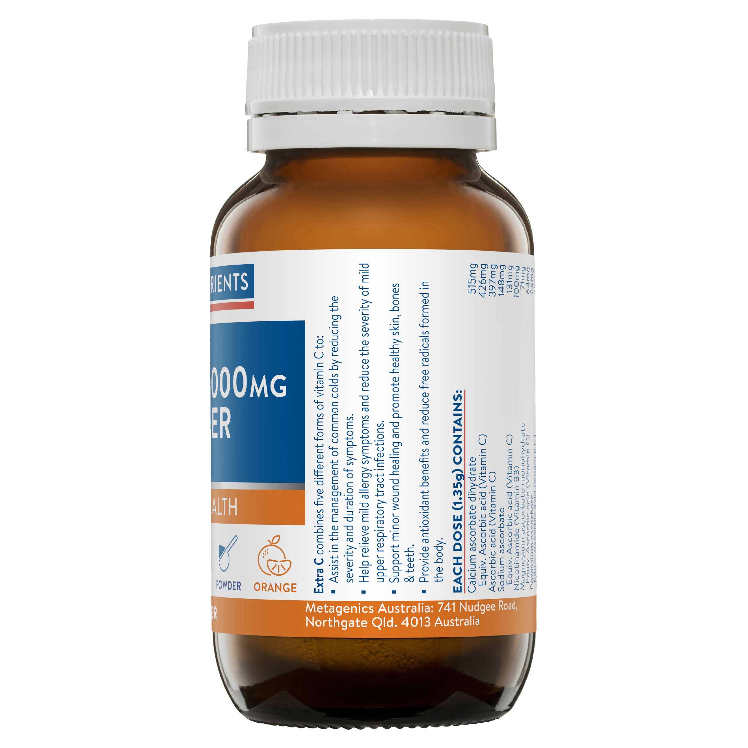 ETHICAL NUTRIENTS EXTRA C 1000MG ORANGE POWDER 100G - Image 3
