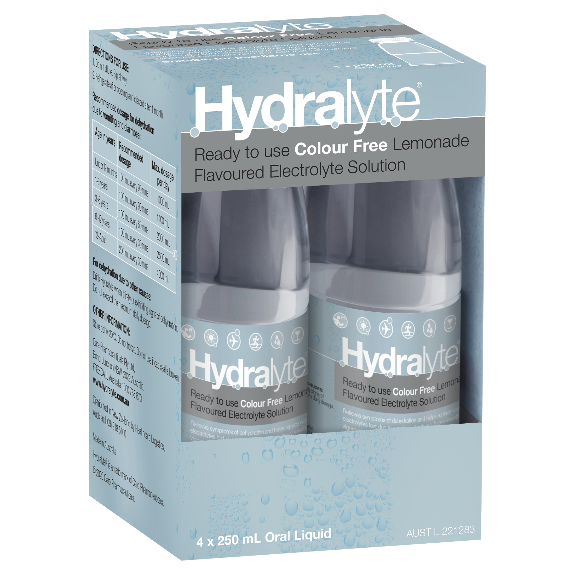 HYDRALYTE LIQUID LEMONADE READY TO DRINK 250ML 4 PACK - Image 8