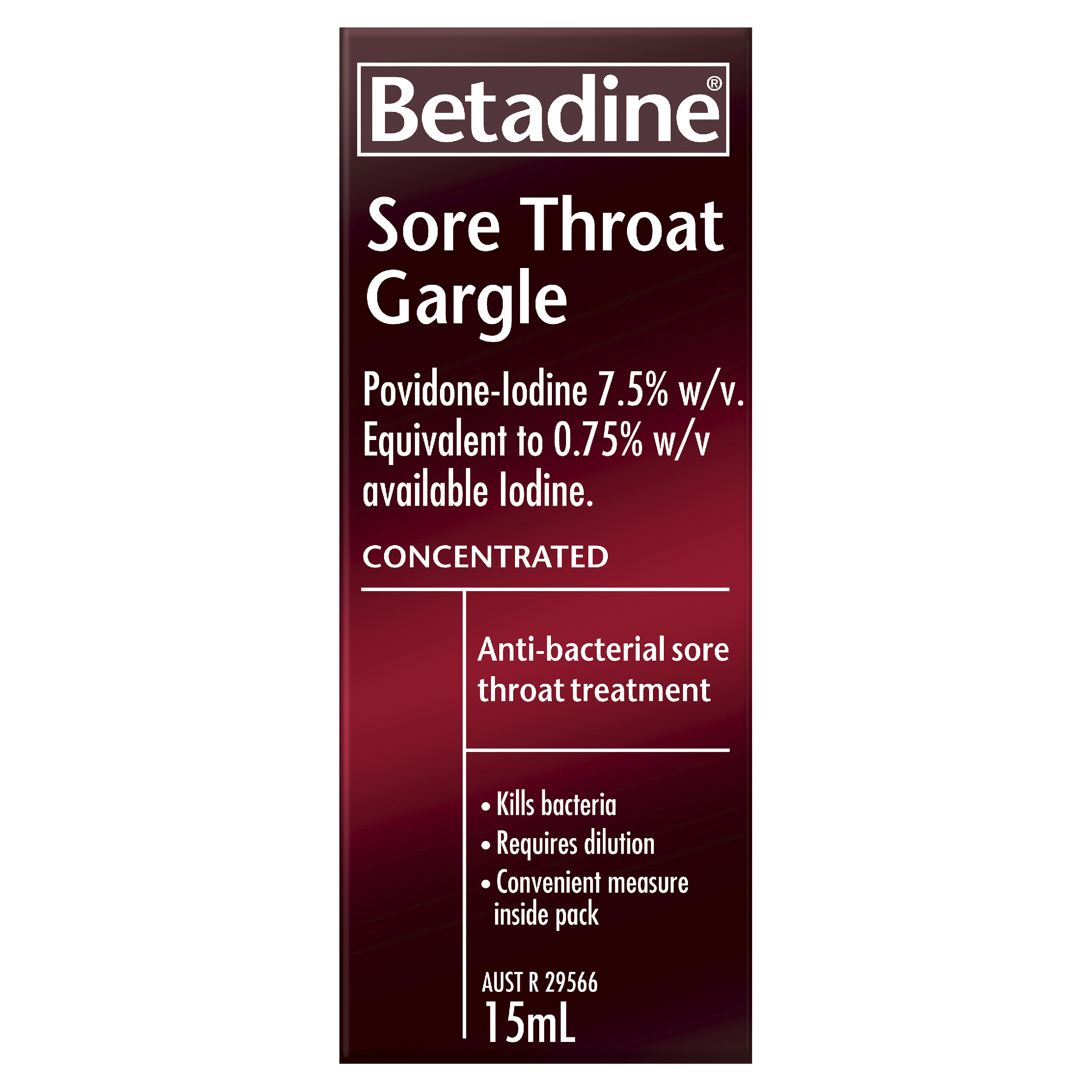 BETADINE SORE THROAT GARGLE CONCENTRATE 15ML - Image 6