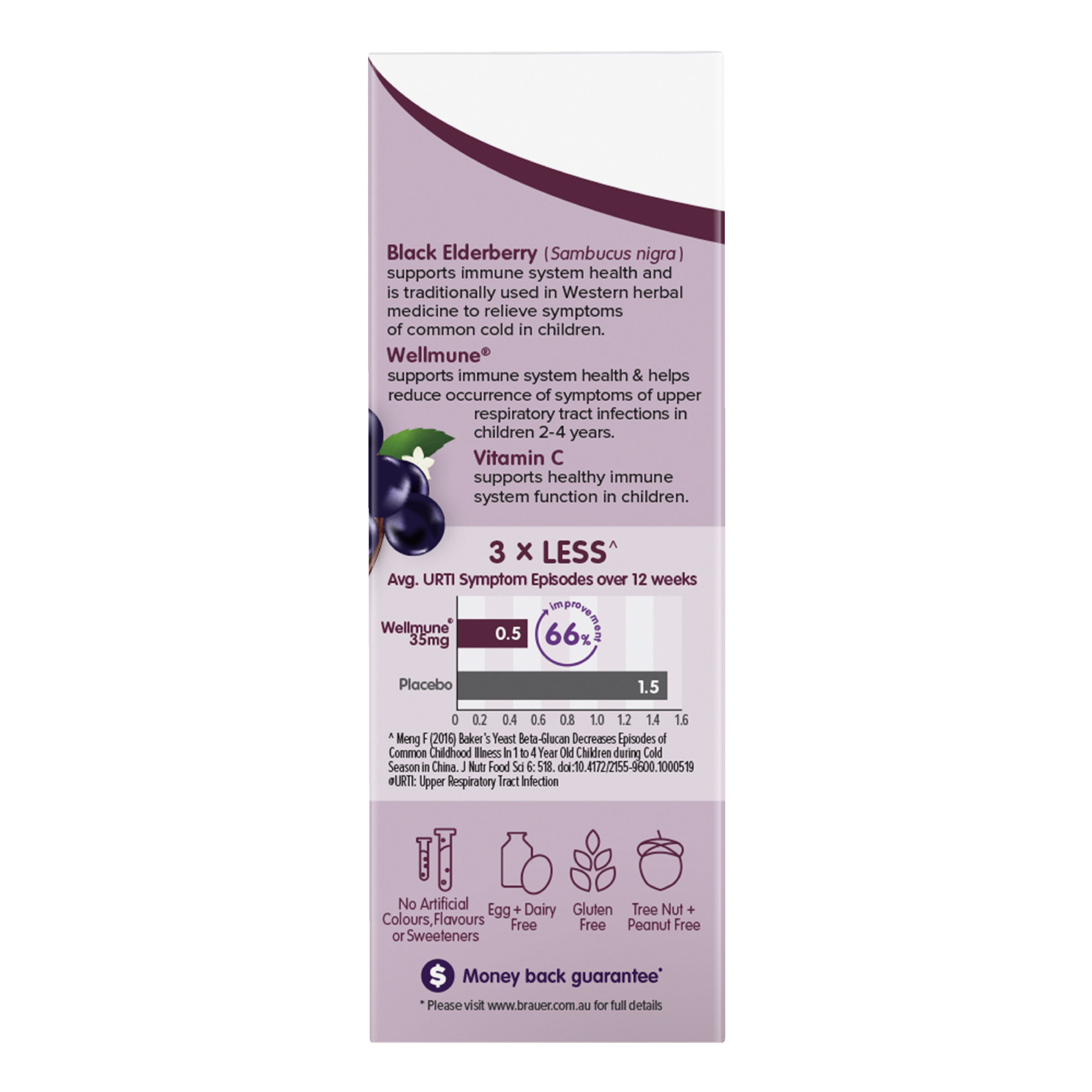 BRAUER SAMBUCUS IMMUNE PLUS KIDS LIQUID 100ML - Image 3