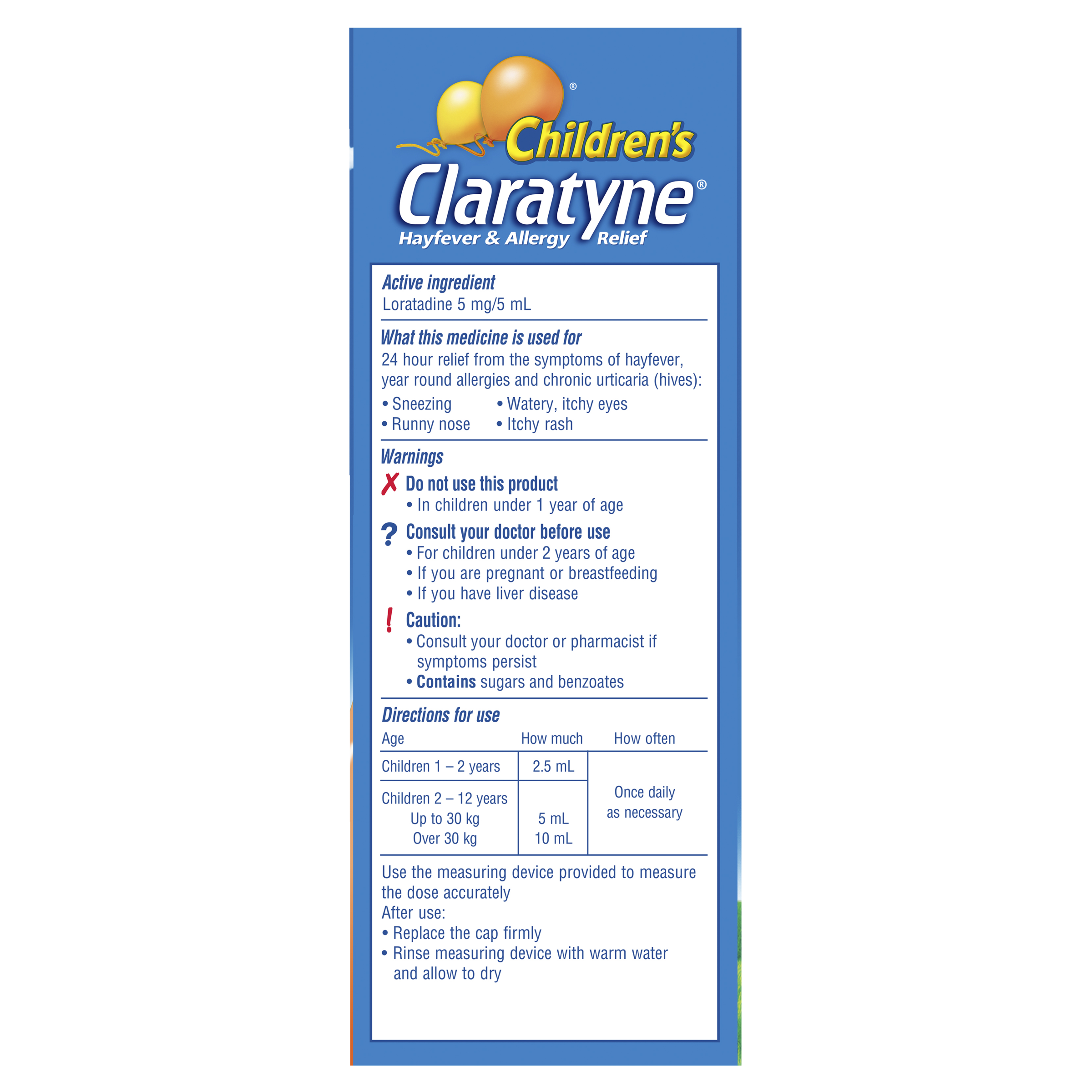 CLARATYNE CHILDRENS PEACH SYRUP 150ML - Image 3